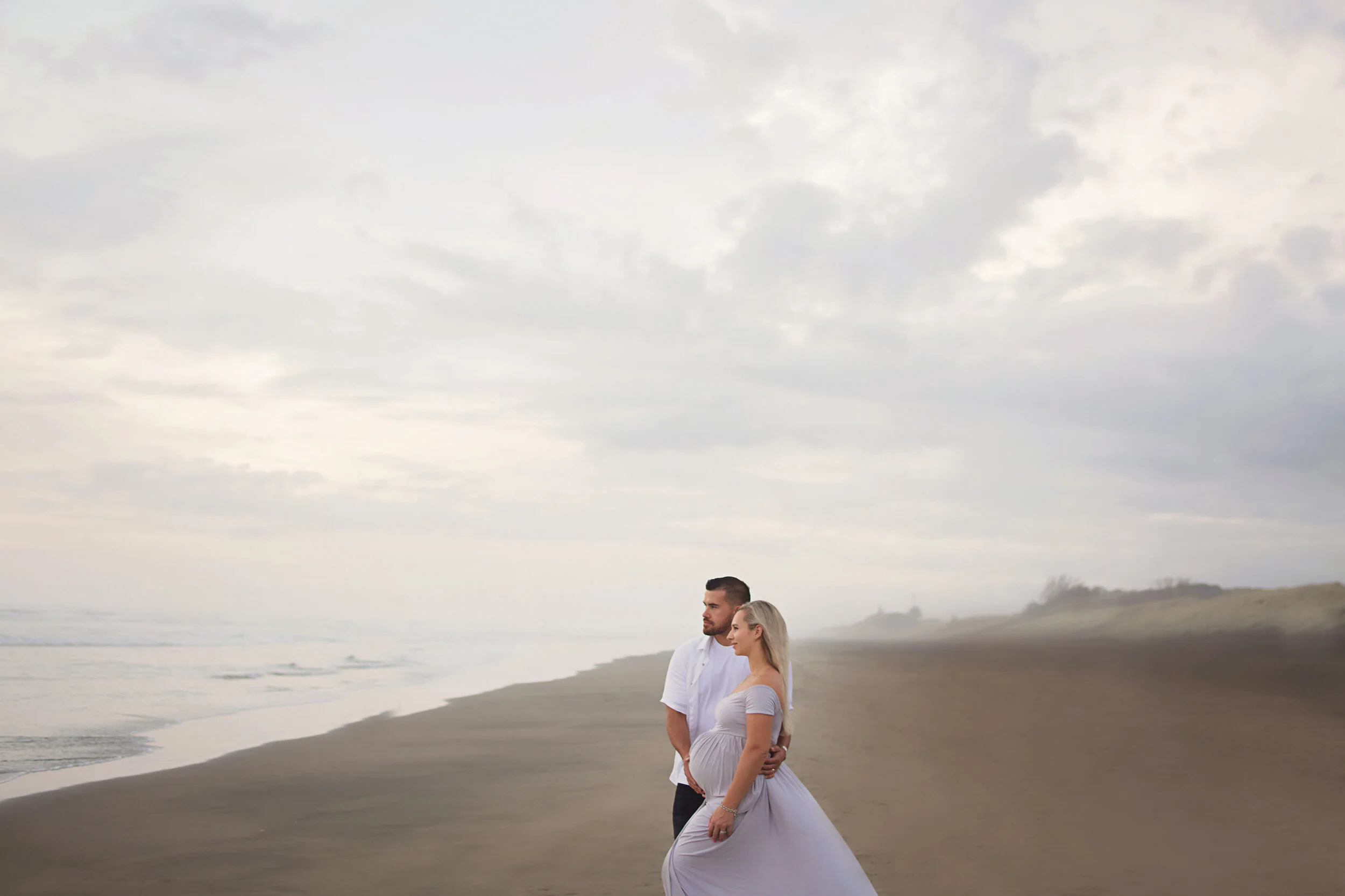 Maternity photography at Muriwai Beach, West Auckland