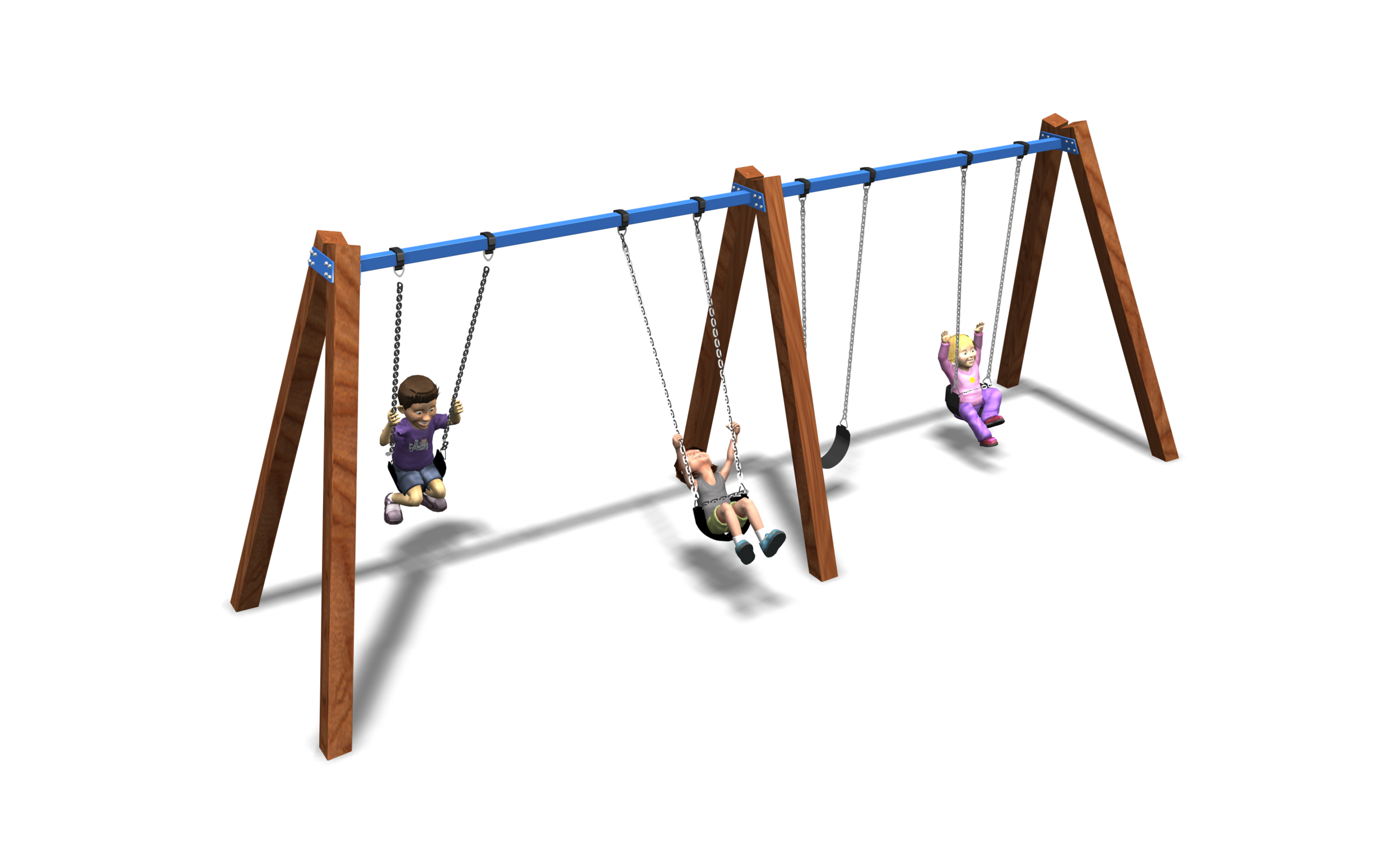 Timber A-Frame Swing - 2 Bay
