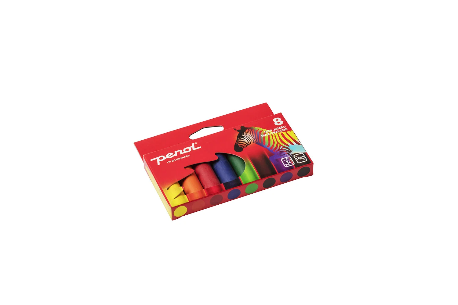 Penol Mini Jumbo Wax Crayons - 8