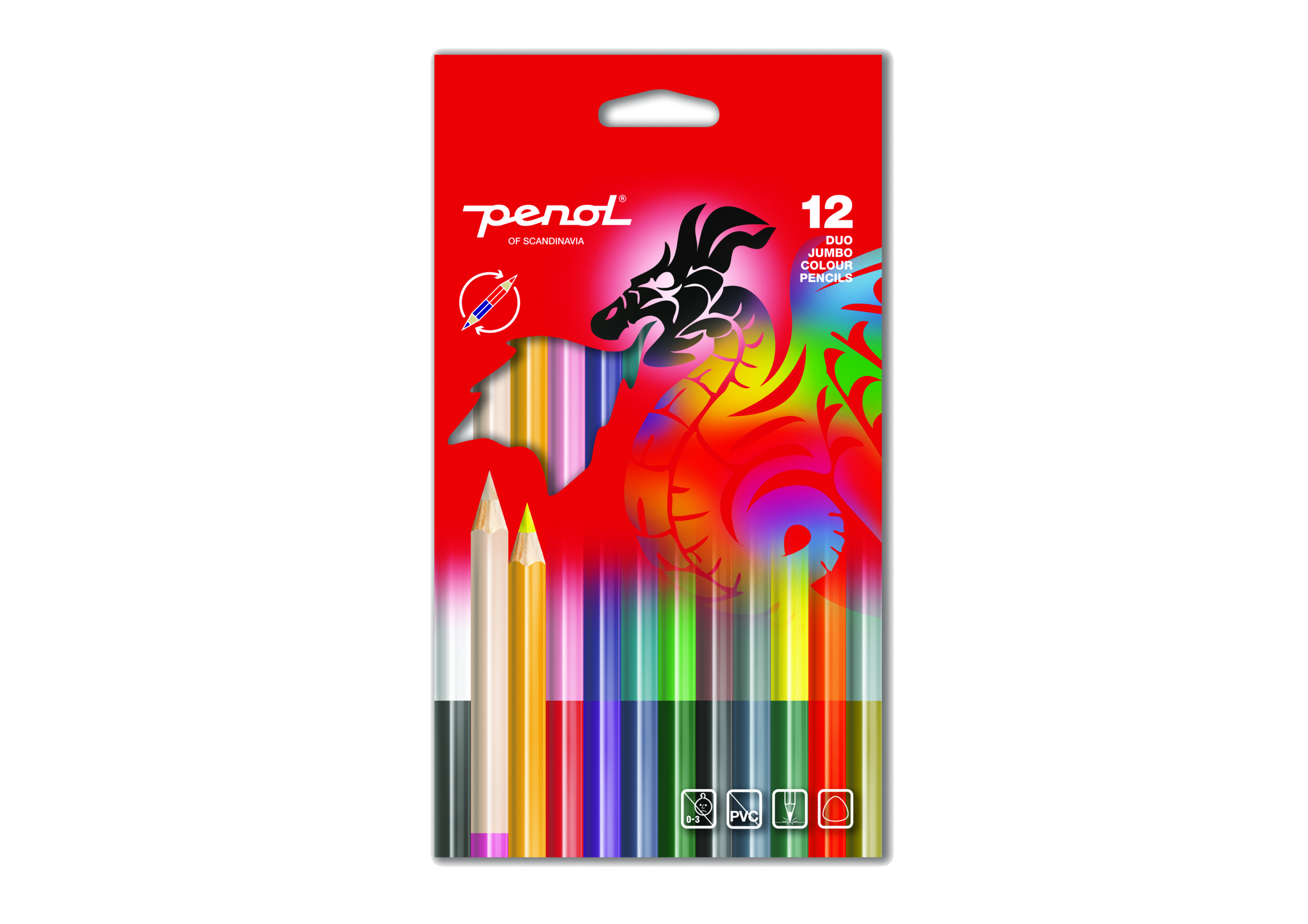 Penol Colour Pencils Duo Jumbo - 12