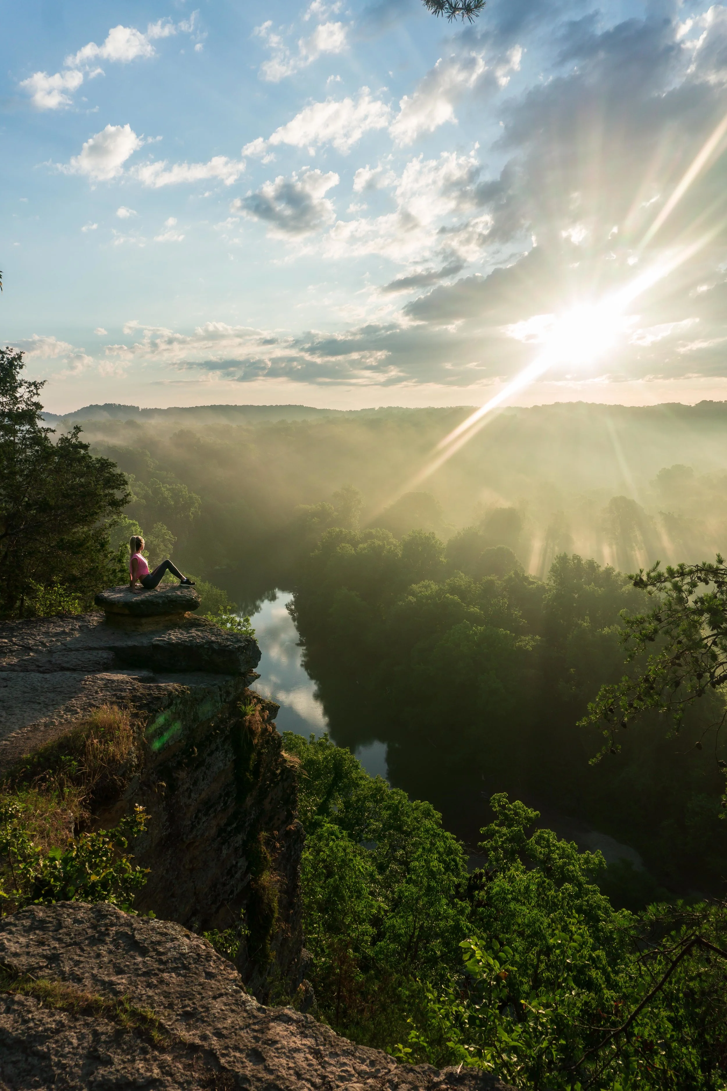 Sunrise view from Narrows of the Harpeth