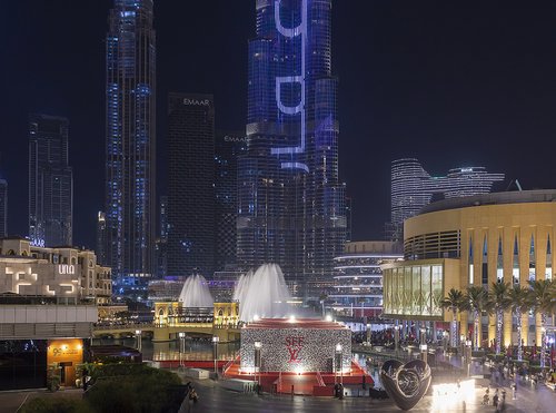 A floating Louis Vuitton exhibition opens near the Burj Khalifa
