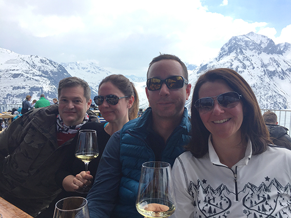 A well-deserved glass of wine at the end of the day!