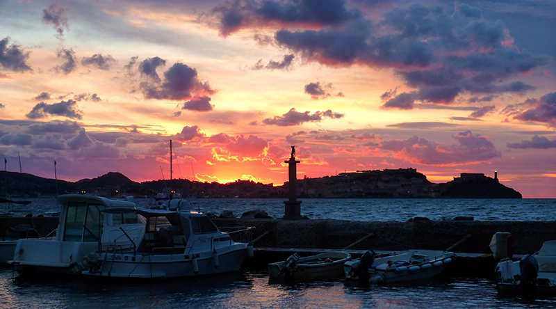 Watch the sunset over Portoferraio