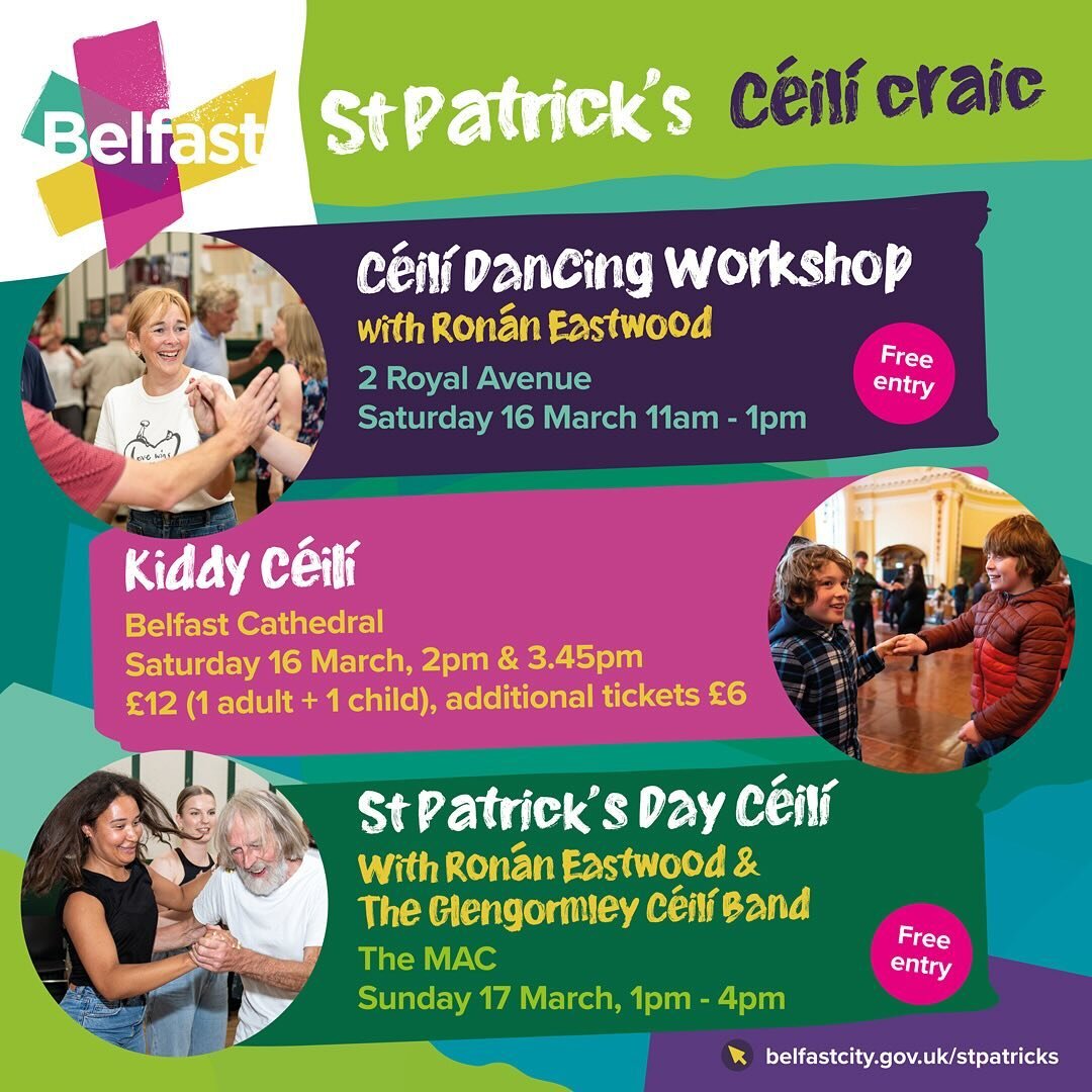 There&rsquo;s plenty of C&eacute;il&iacute; Craic happening in Belfast this St Patrick&rsquo;s Music Weekend, and everyone is welcome to join the fun. Find out more via our website today 🤩 🎶

👉🏻 C&eacute;il&iacute; Workshop with Ronan Eastwood in