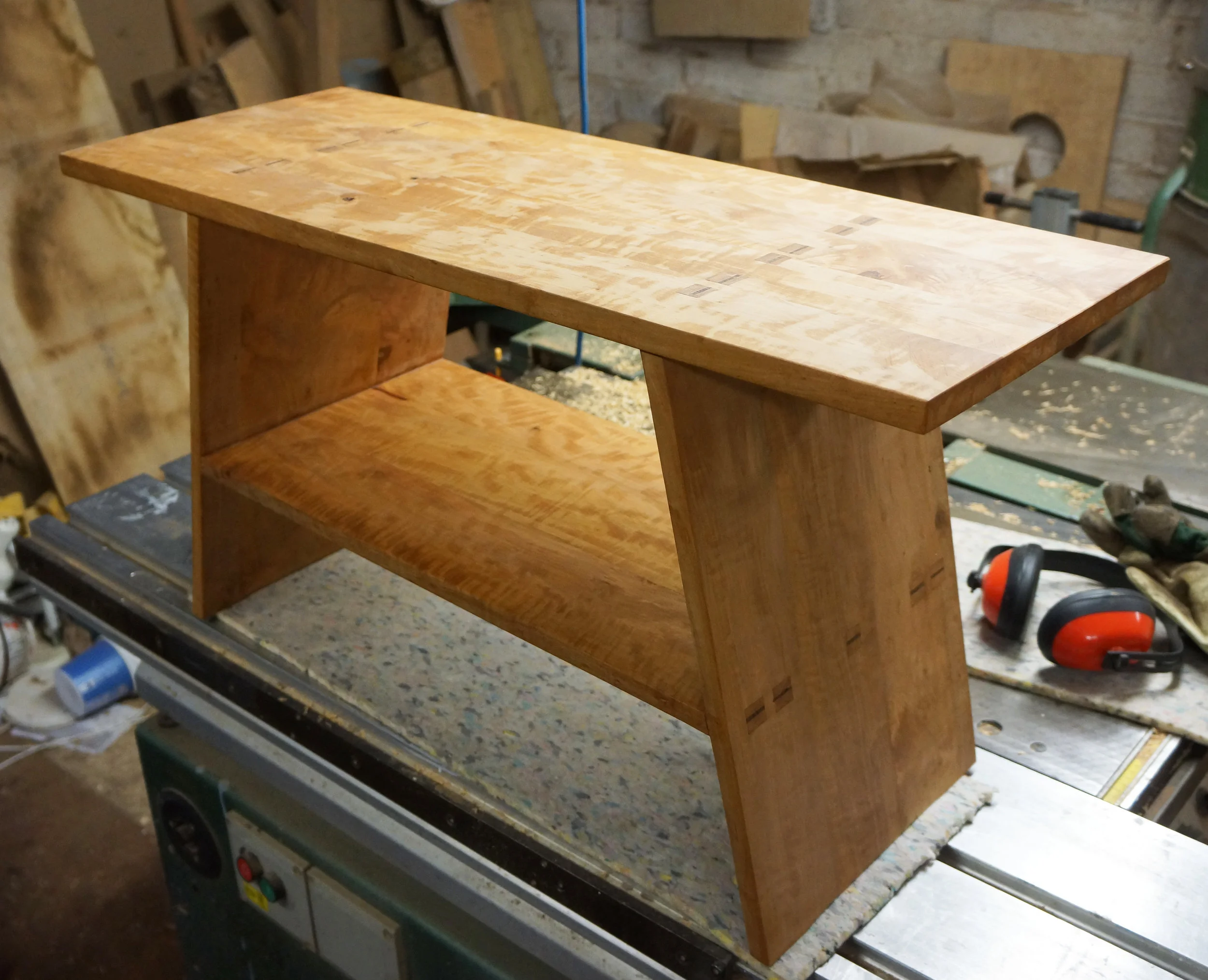  An Apple side table, made from the clients own tree. 