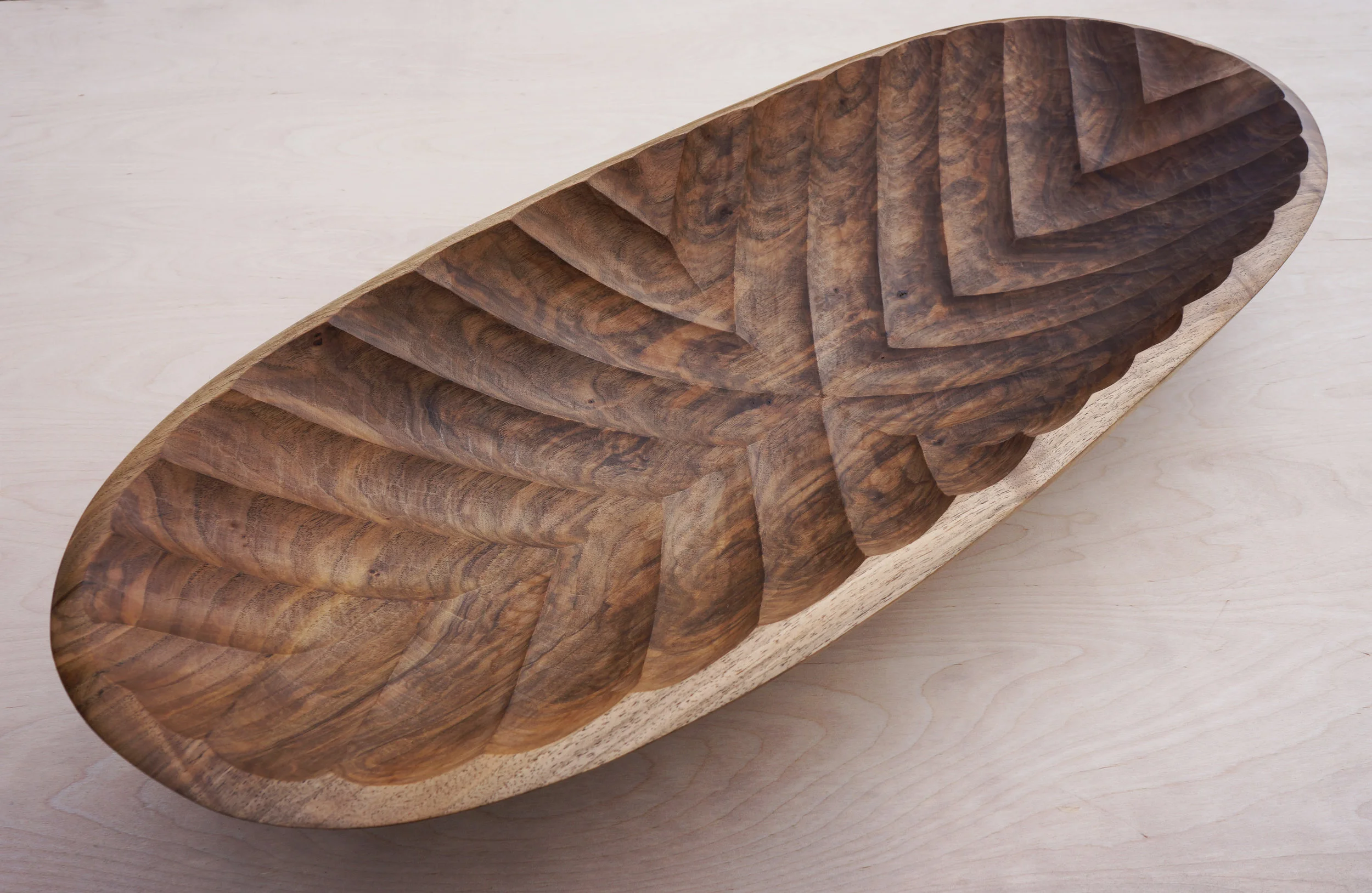  A large salad bowl. 120 x 45 cm. A commission in Walnut. 