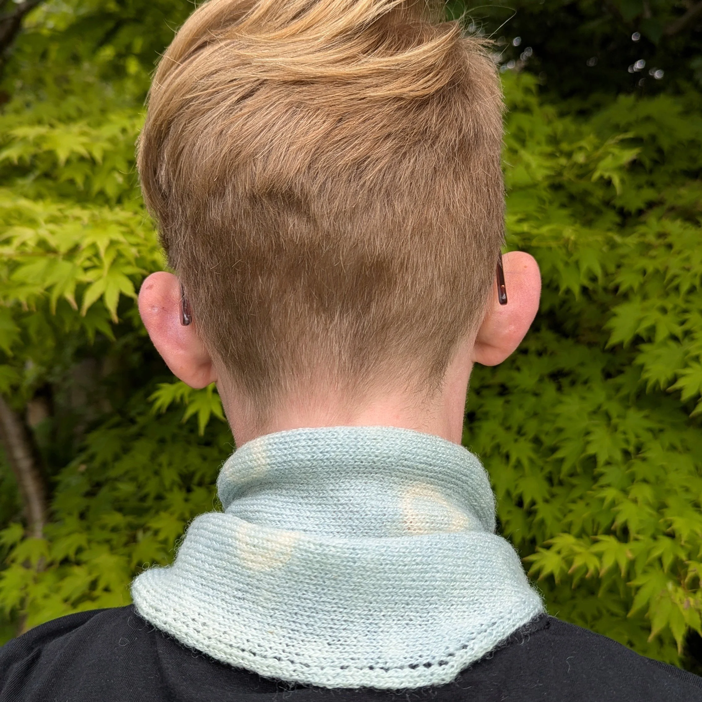 Ria Burns Knitwear Naturally Dyed Neckerchief Woad Circles 6.jpg