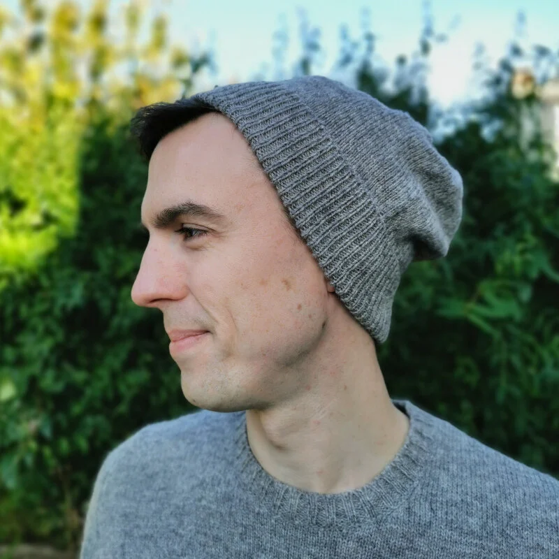 Beanie - Natural Grey — Ria Burns Knitwear