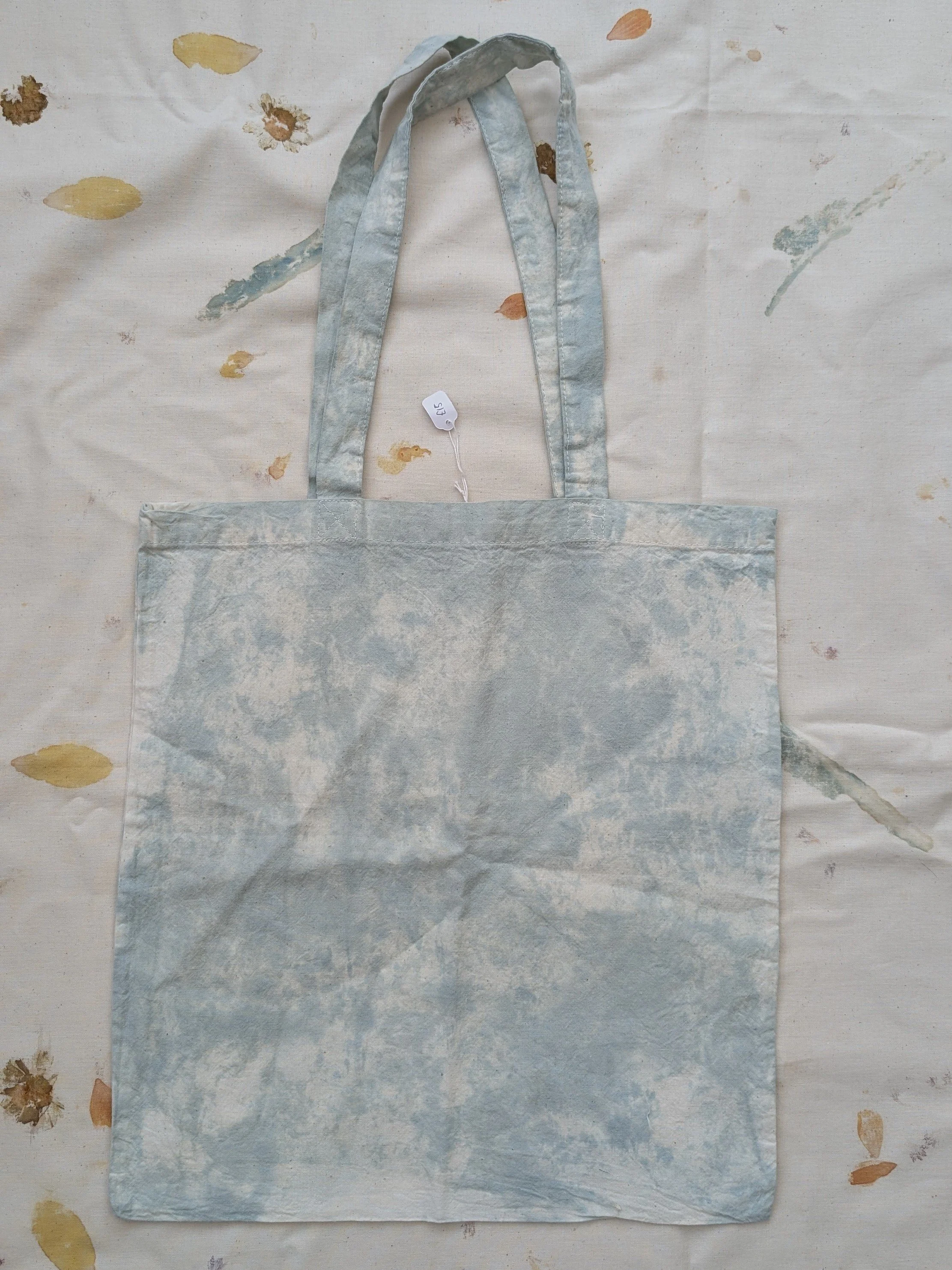 Ria Burns Knitwear Naturally Dyed Tote Bag Woad Scrunch.jpg