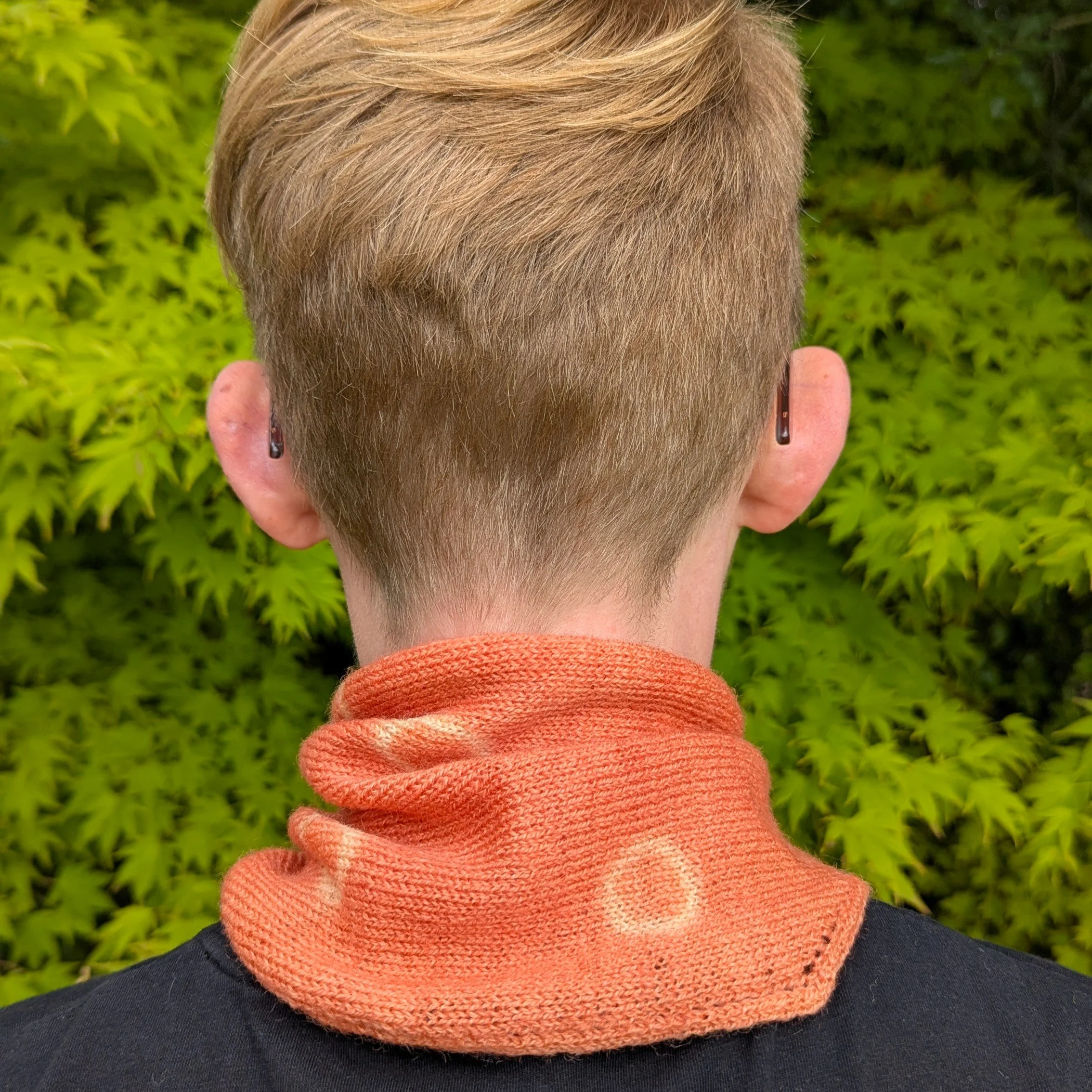 Ria Burns Knitwear Naturally Dyed Neckerchief Madder Circles 4.jpg