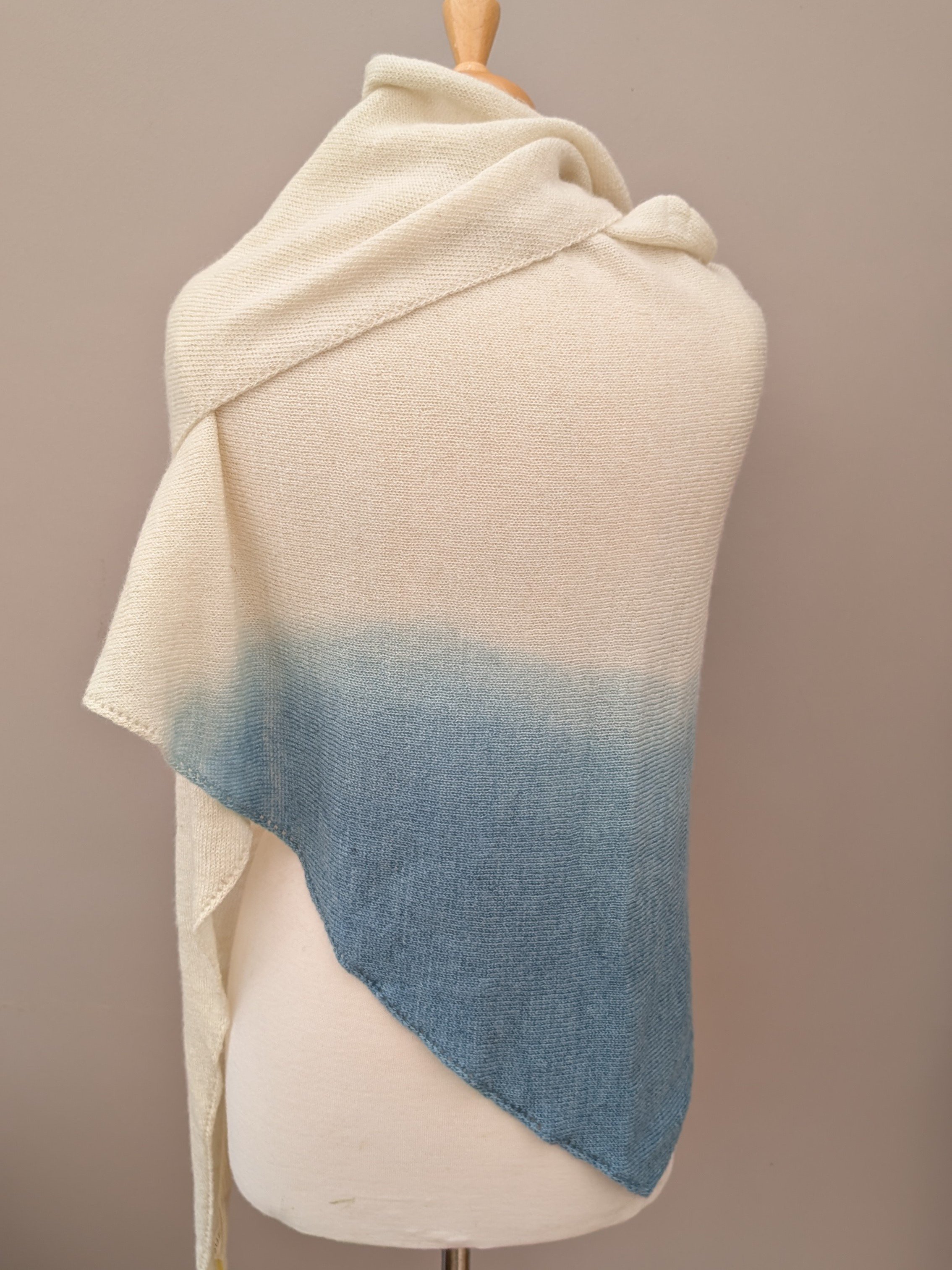 Ria Burns Knitwear Naturally Dyed Indigo Ombre Wrap 1 e.jpg