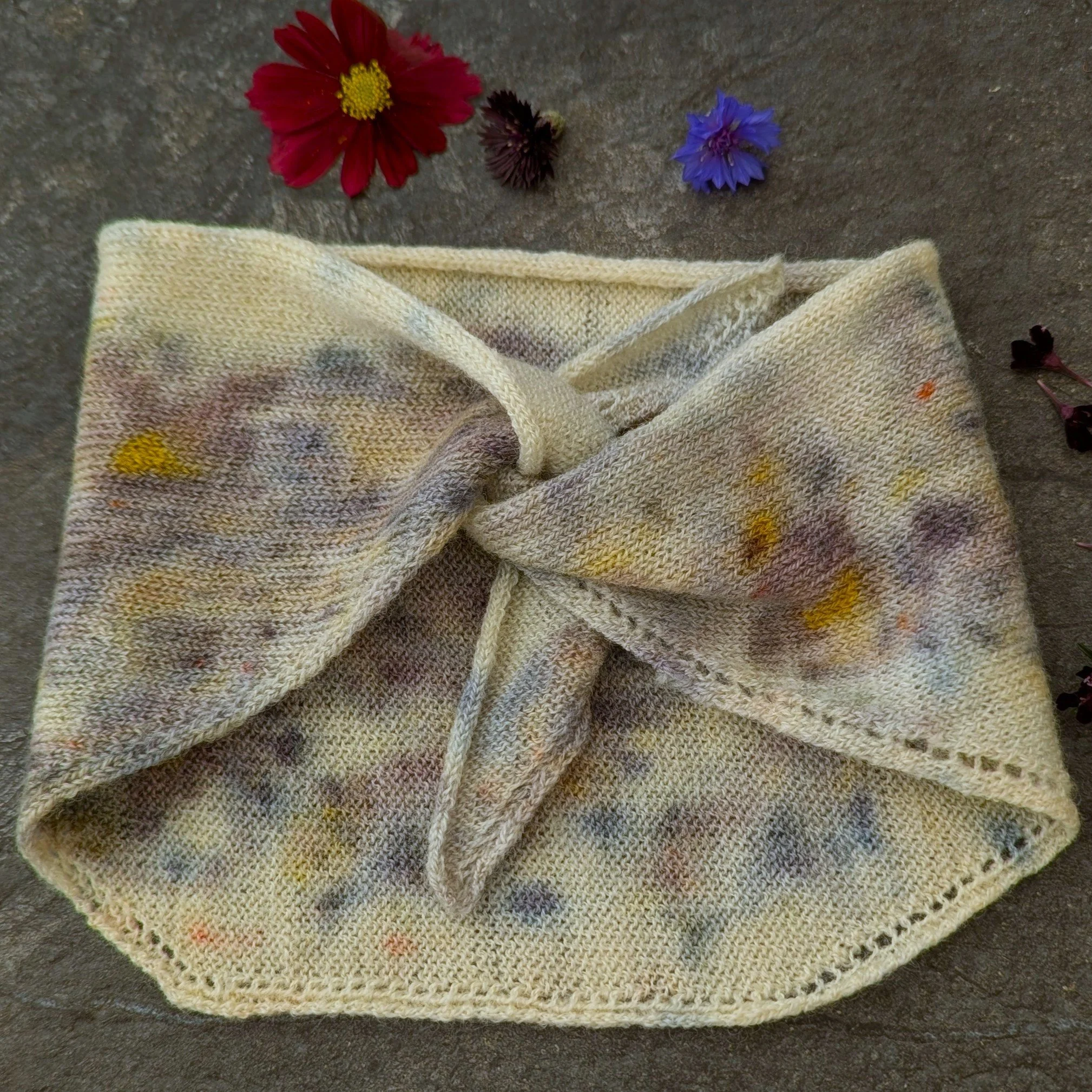 Ria Burns Knitwear Naturally Dyed Neckerchief Bundle Dye Cool 1.jpg