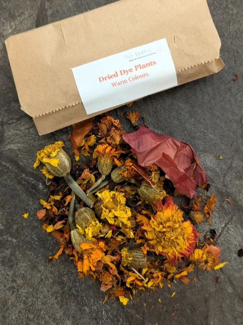 Mixed Homegrown Natural Dye Packs for Bundle Dyeing - Warm or Cool Colours