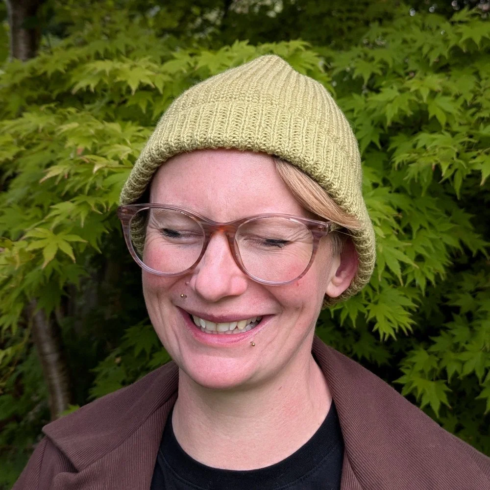 Ria Burns Knitwear Naturally Dyed Fisherman Beanie Goldenrod Green 2.jpg