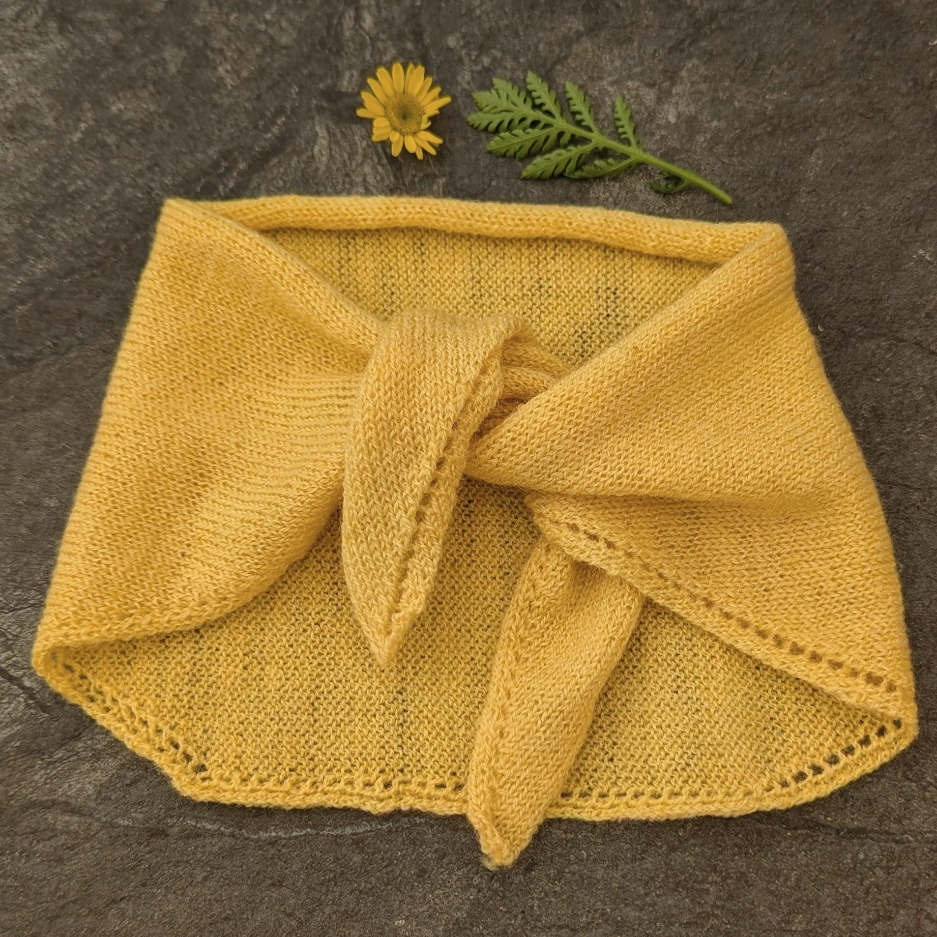 Ria Burns Knitwear Naturally Dyed Neckerchief Chamomile 1c.jpg