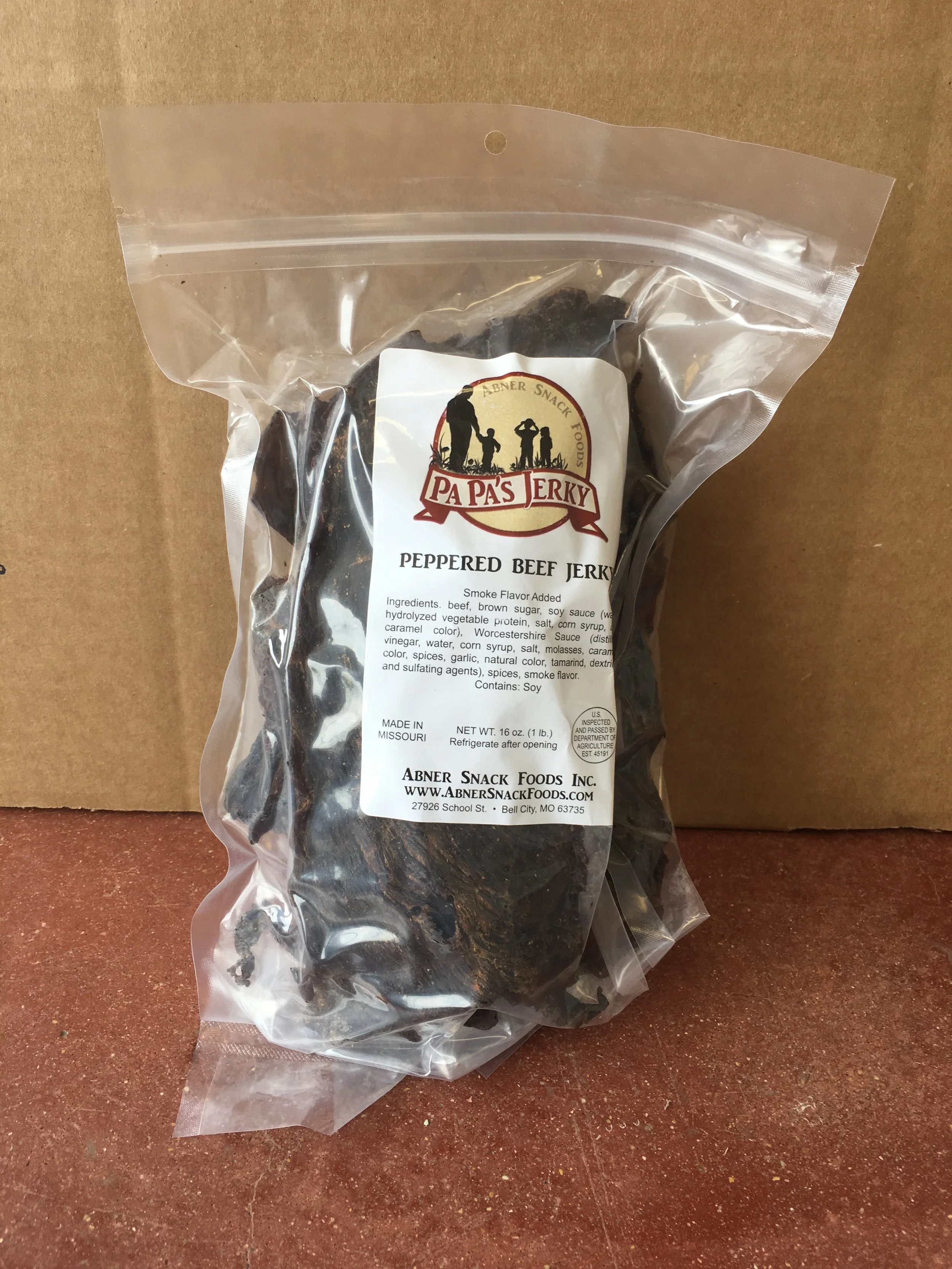 1 Lb Peppered Beef Jerky Ozark Jerky Store