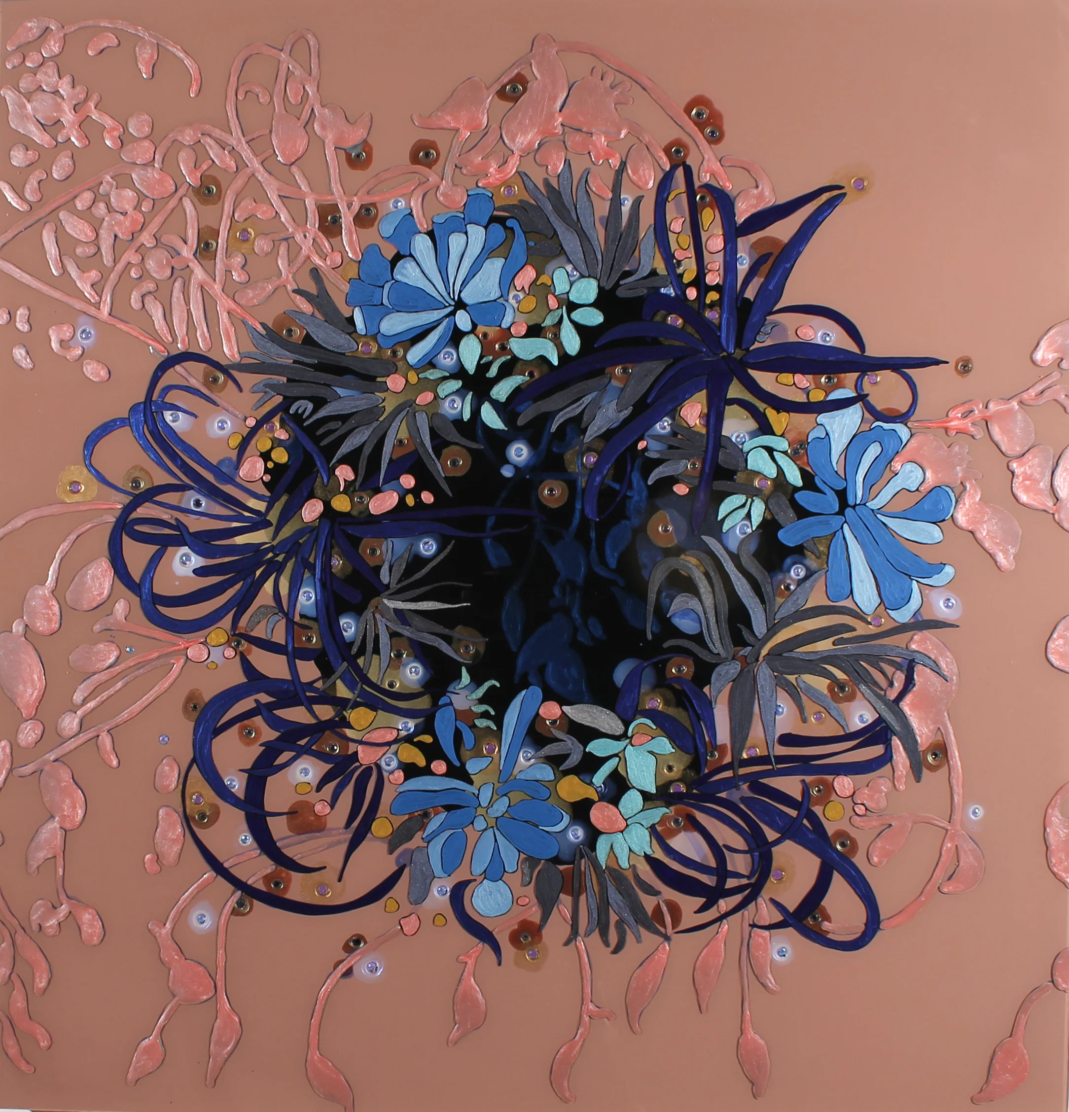 Lady Elgen, 2018 38” x 40” mixed media on plexiglas