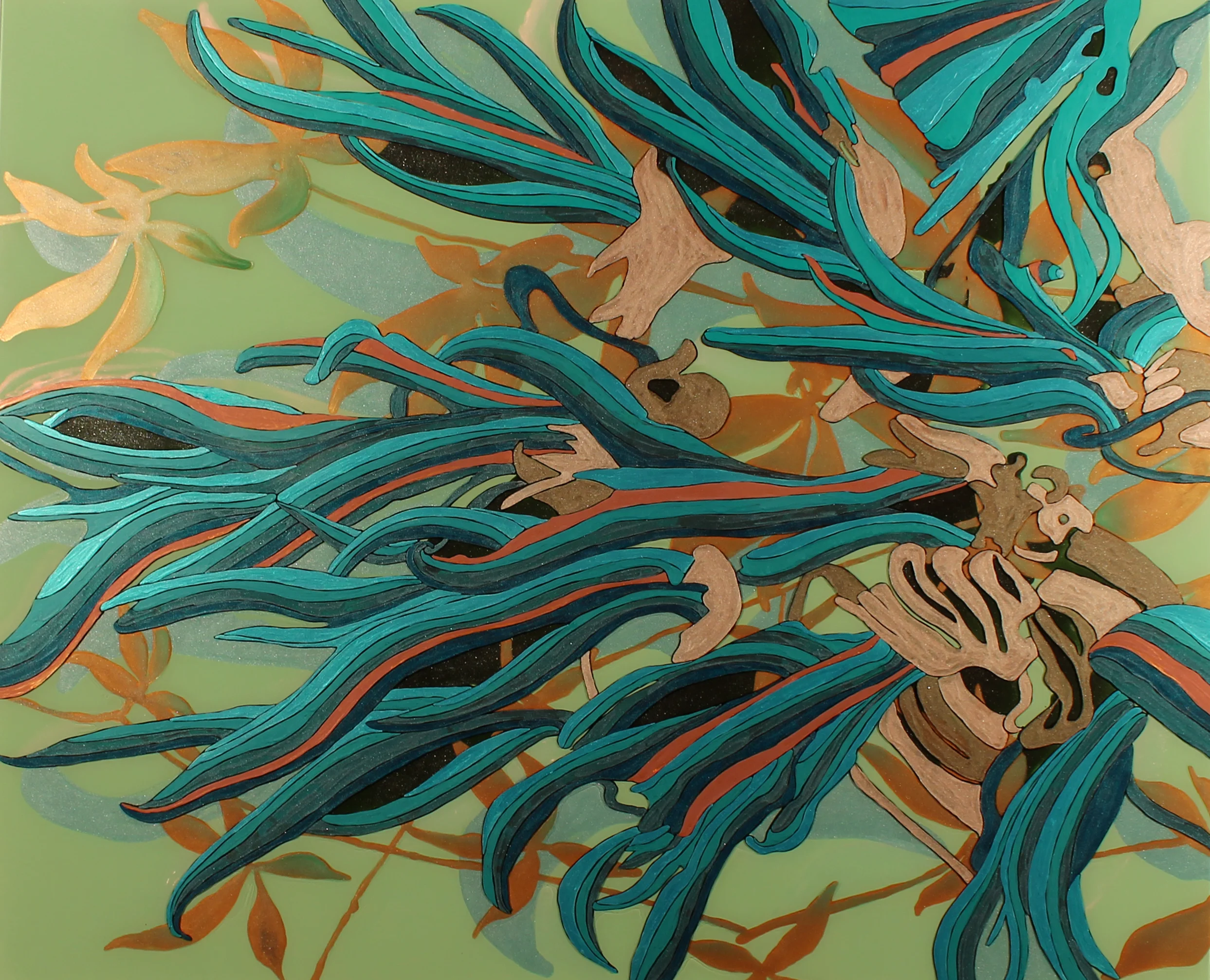 Fathom Wreck , 2019 44” x 36” acrylic on Plexiglas