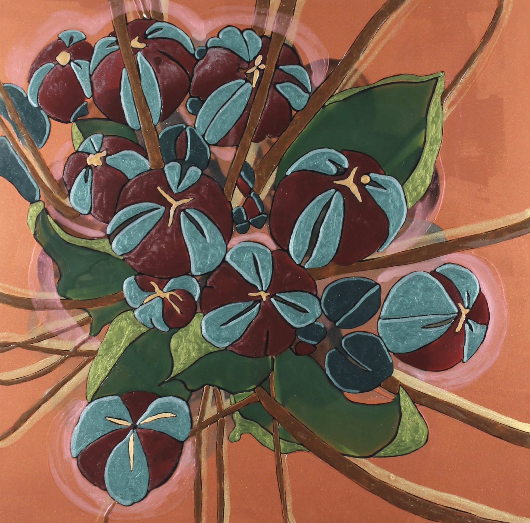   Dreamberry,  2024  Acrylic on Plexiglas  22” x 22”  $395 