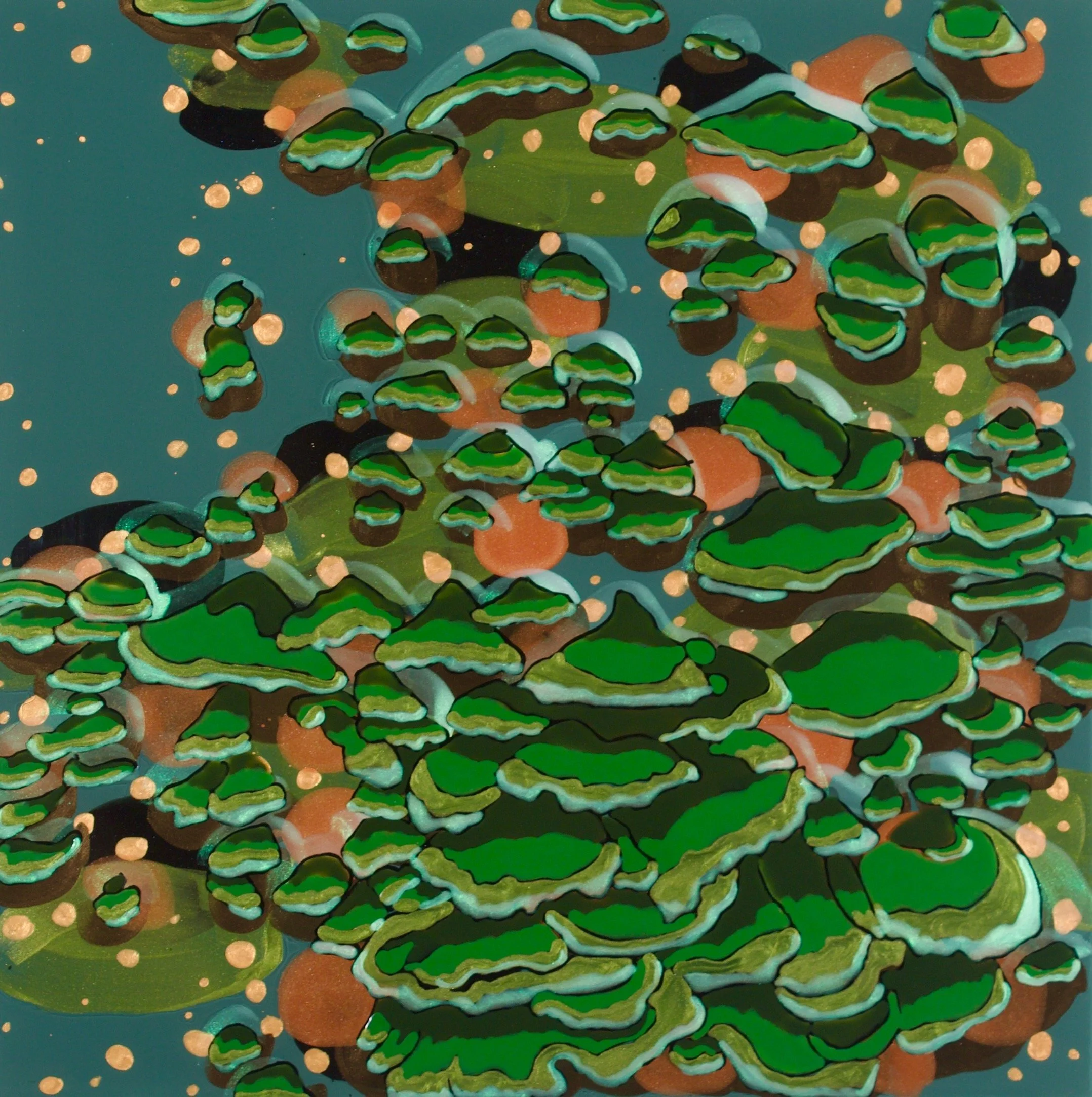 Terrarium , 2025 Acrylic on Plexiglas 22” x 22” $495