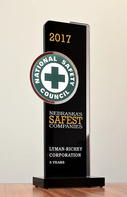  National Safety Council honors Lyman-Richey's safety program for fifth year in a row