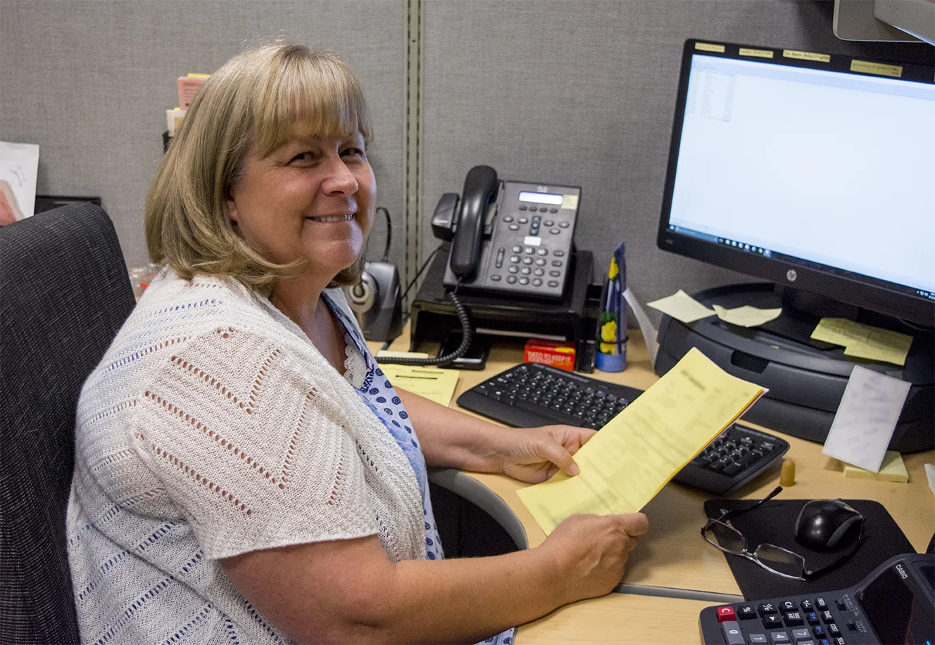 Photo by BRADY JONES/Lyman-RicheyLyman-Richey Corporation's Cathi Derby has moved to the corporate office's purchasing assistant.