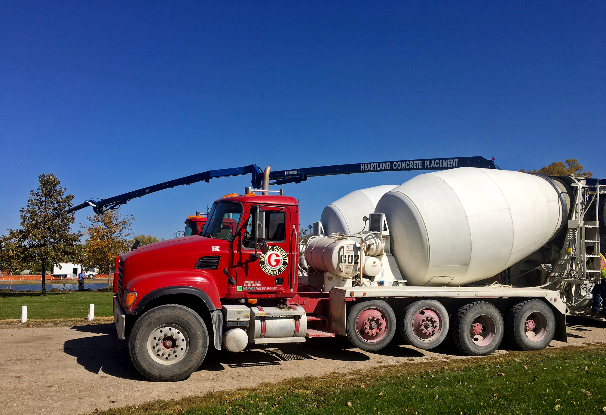    Photo by CHUCK PEARSON/Gerhold Concrete Co.   Gerhold has been providing the concrete for West Point's new road and pathway plans. 