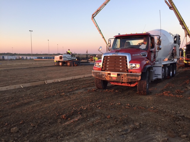 Photo by ROB BROWN/Lyman-Richey Corp. Ready Mixed Concrete Co. placed 14,225 cubic yards for Truck Center Companies' new facility.