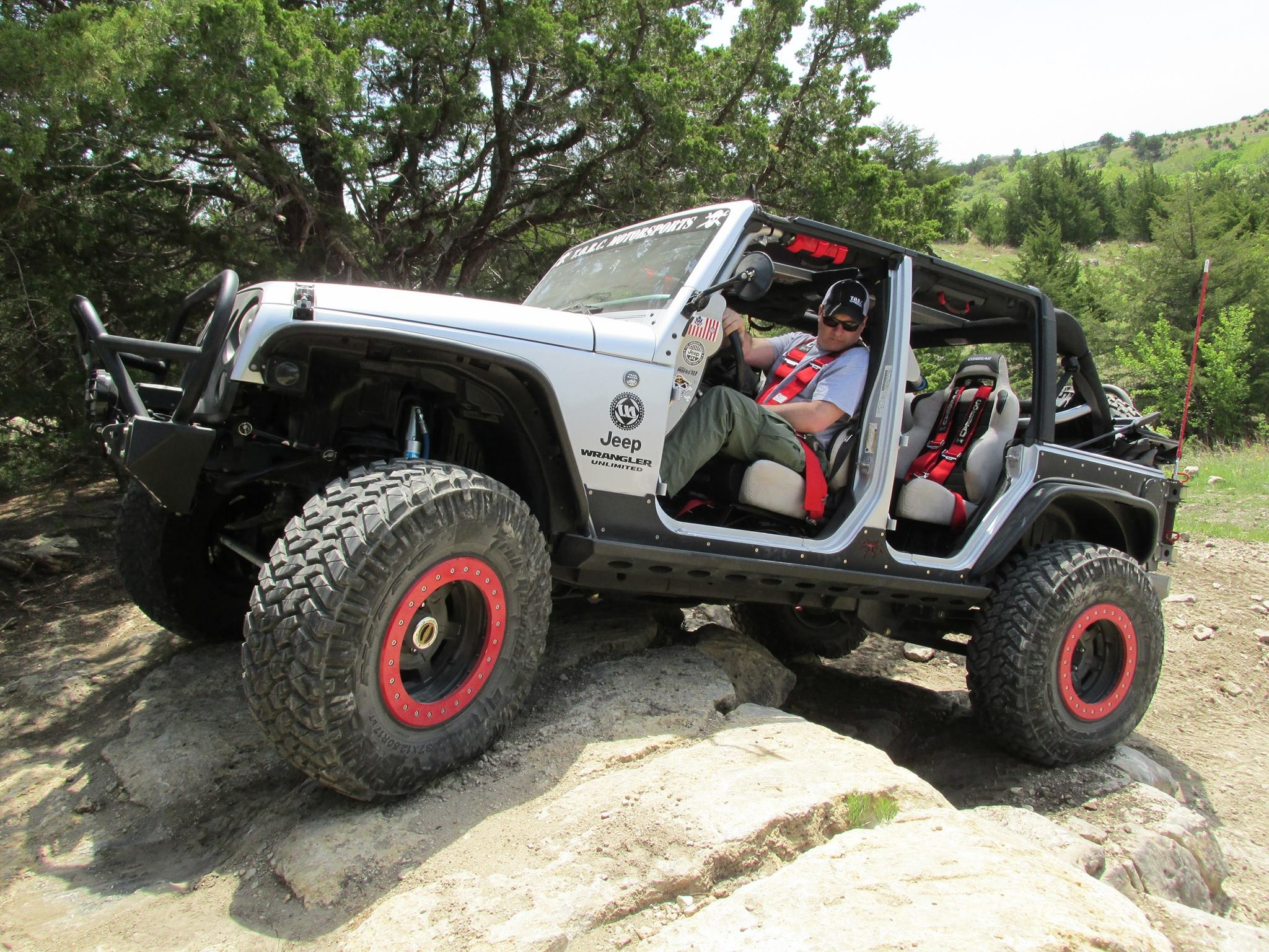 Photo courtesy of ALLEN MYERSLRC's new Safety Director Allen Myers doing some rock crawling in his Jeep.