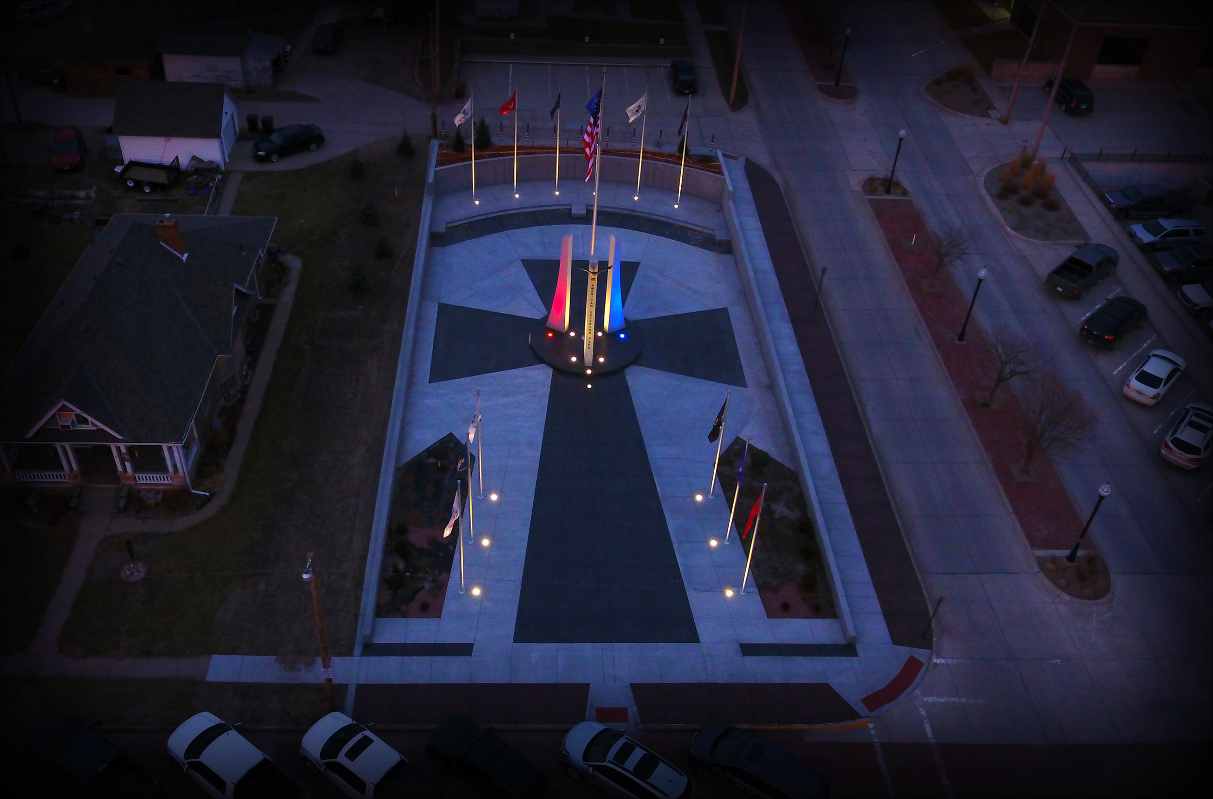Photo by BRIAN KREIKEMEIER/Best Point Web DesignArial view of the American Veterans Park in West Point, Nebraska