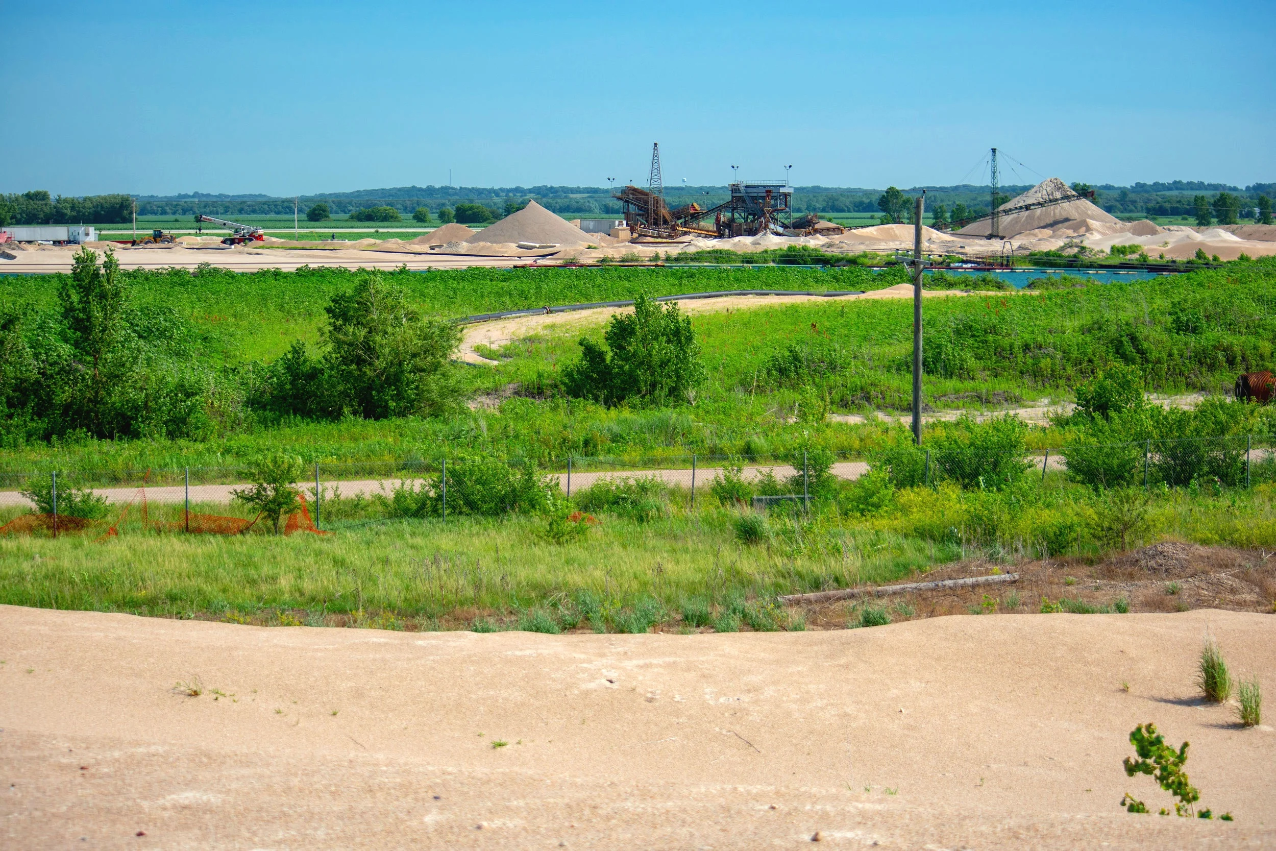 Photo by BRADY JONES/Lyman-Richey Corporation The birds need the right sand consistency in order for their nest cups to hold up, and our sand and gravel operations — like Lyman-Richey Sand & Gravel’s Fremont location — provide the perfect setting for their nesting needs.