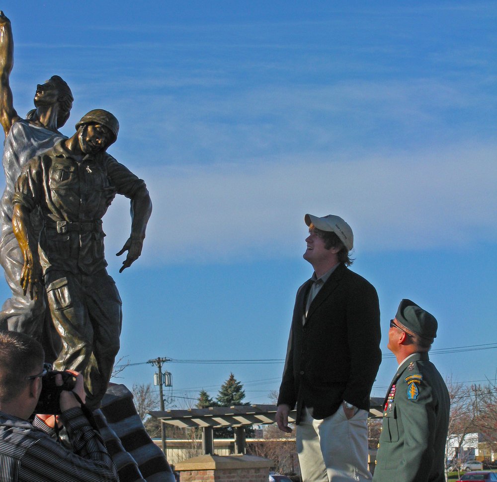 Dedicating the Going Home Sculpture in Sioux Falls