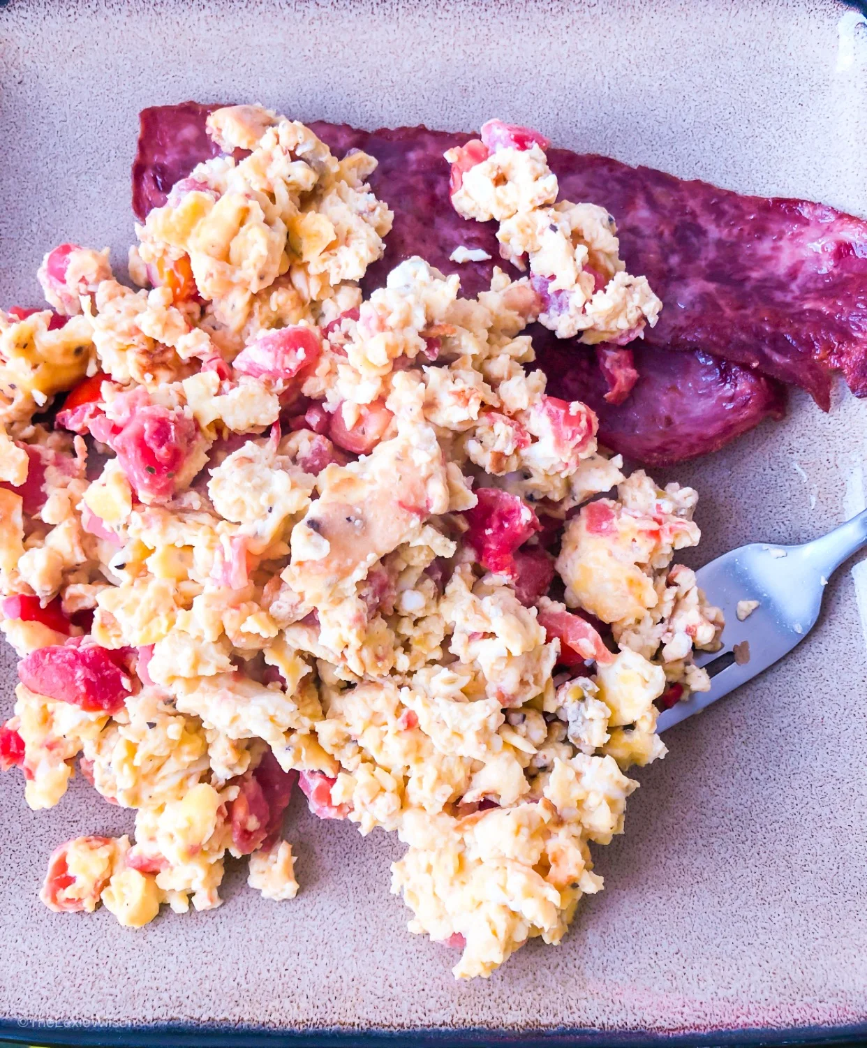 I love to add veggies to my eggs! #yum