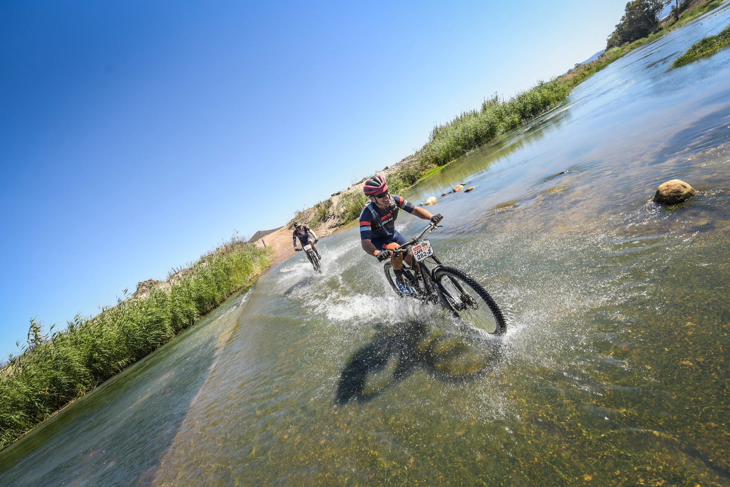 The only water we saw actually on the course..it was quite refreshing after a long day in the saddle