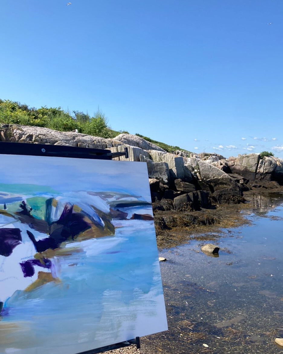 Found Color | North Atlantic clear morning light over Great Tide Pool, Appledore Island