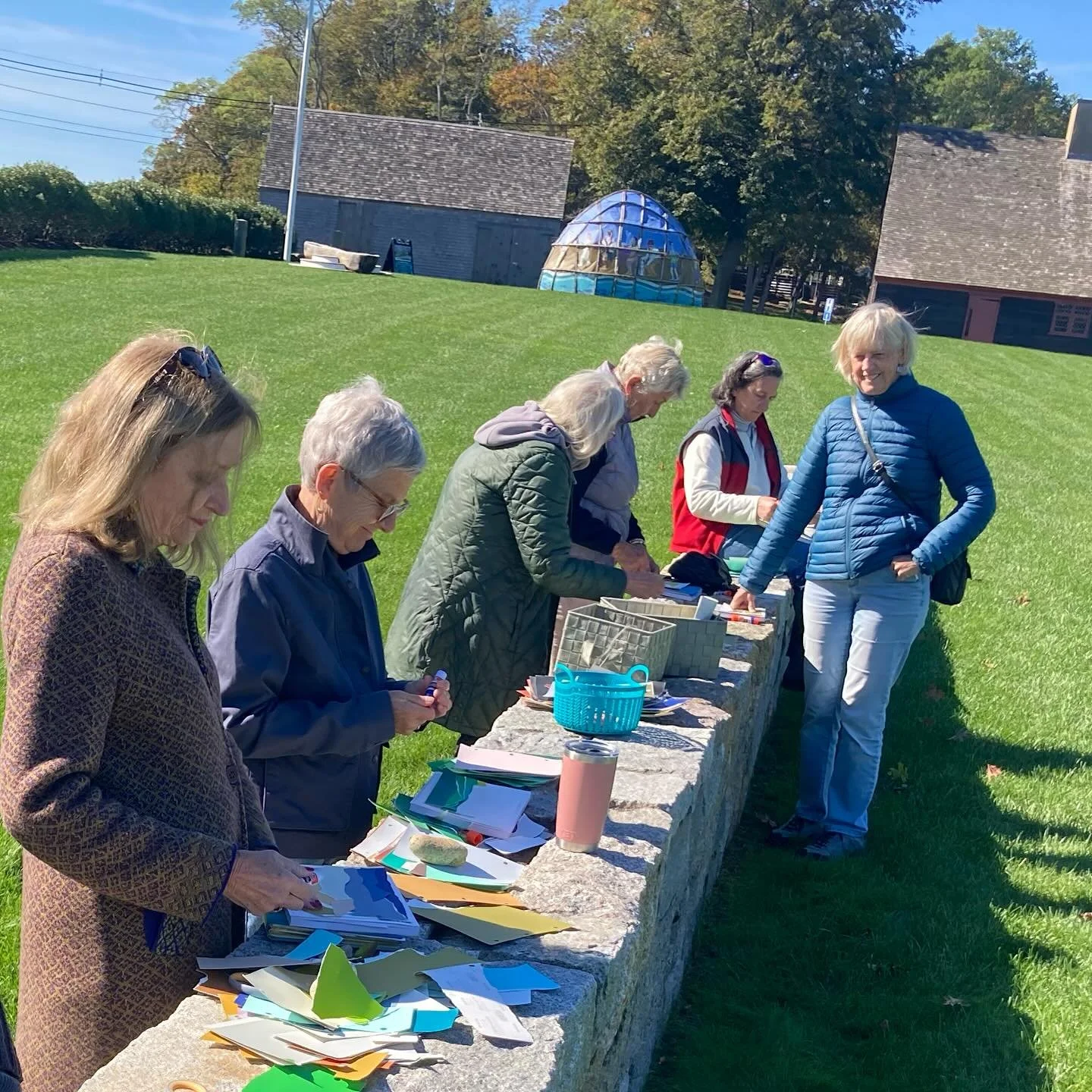 Found Color |  exploring color perspective with torn colored paper at CAM Green 10/18