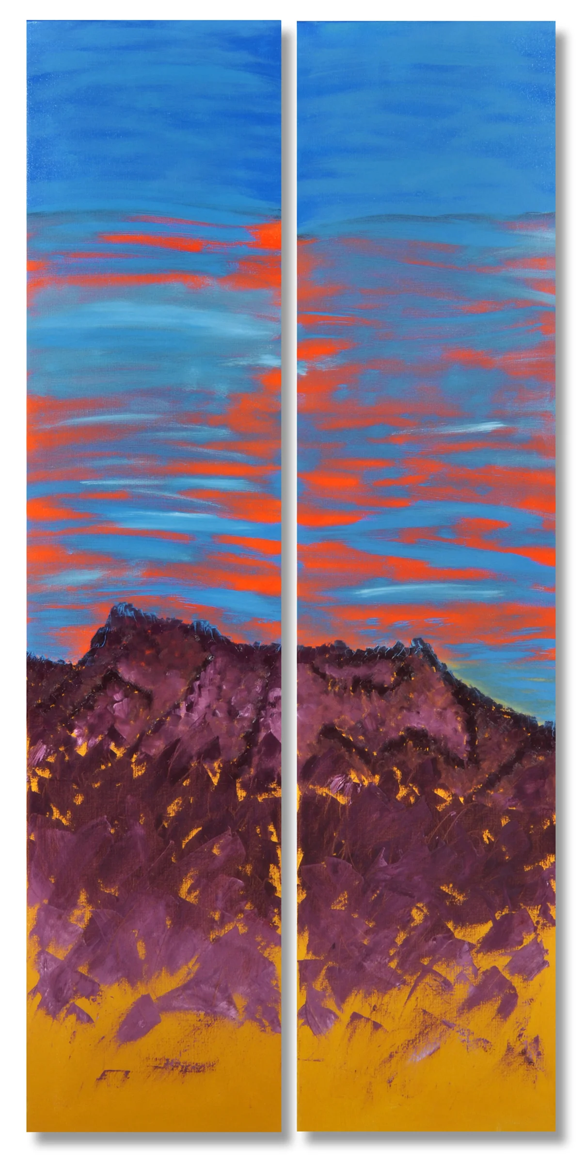 Cabo Color Medium: Oil on Linen 2011 60" x 14" dip-tych