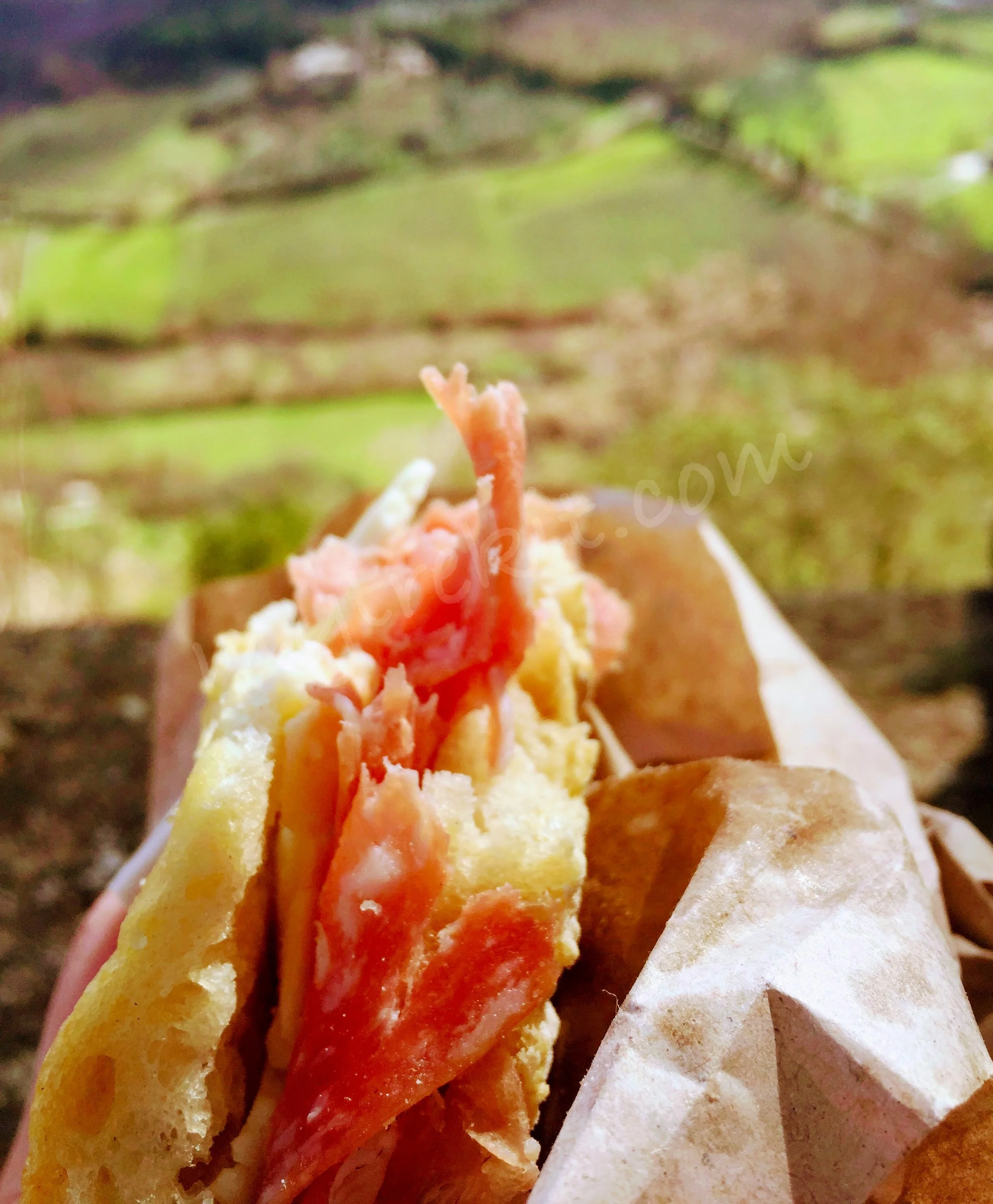 A simple italian charcuterie sandwich on fresh-baked focaccia bread—Perfecto!