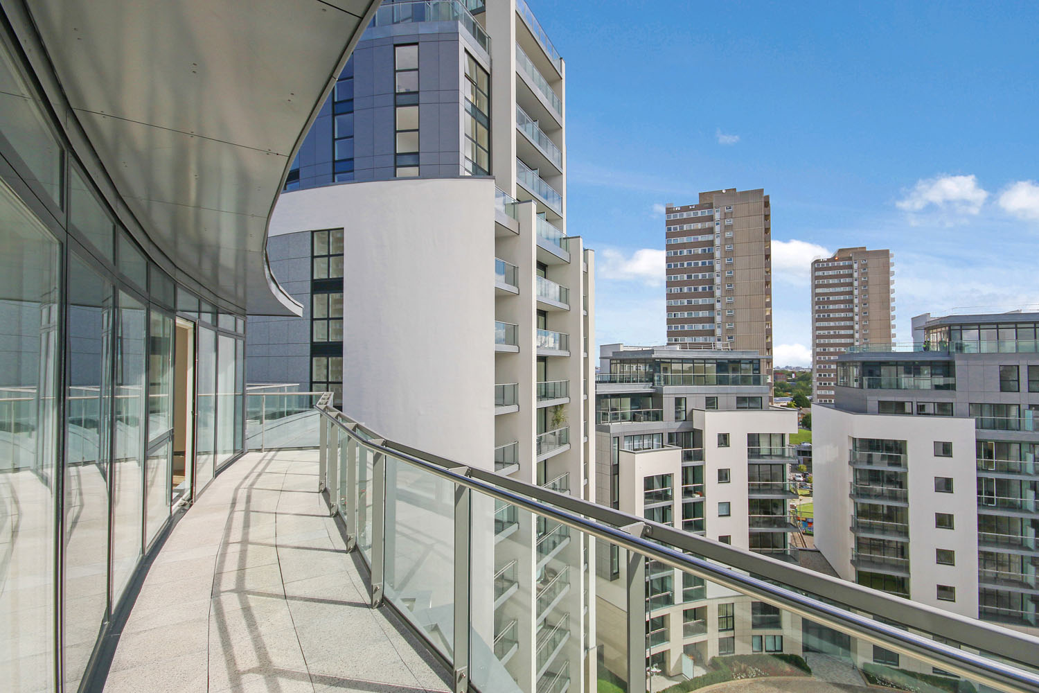 Property Photography of a riverside balcony