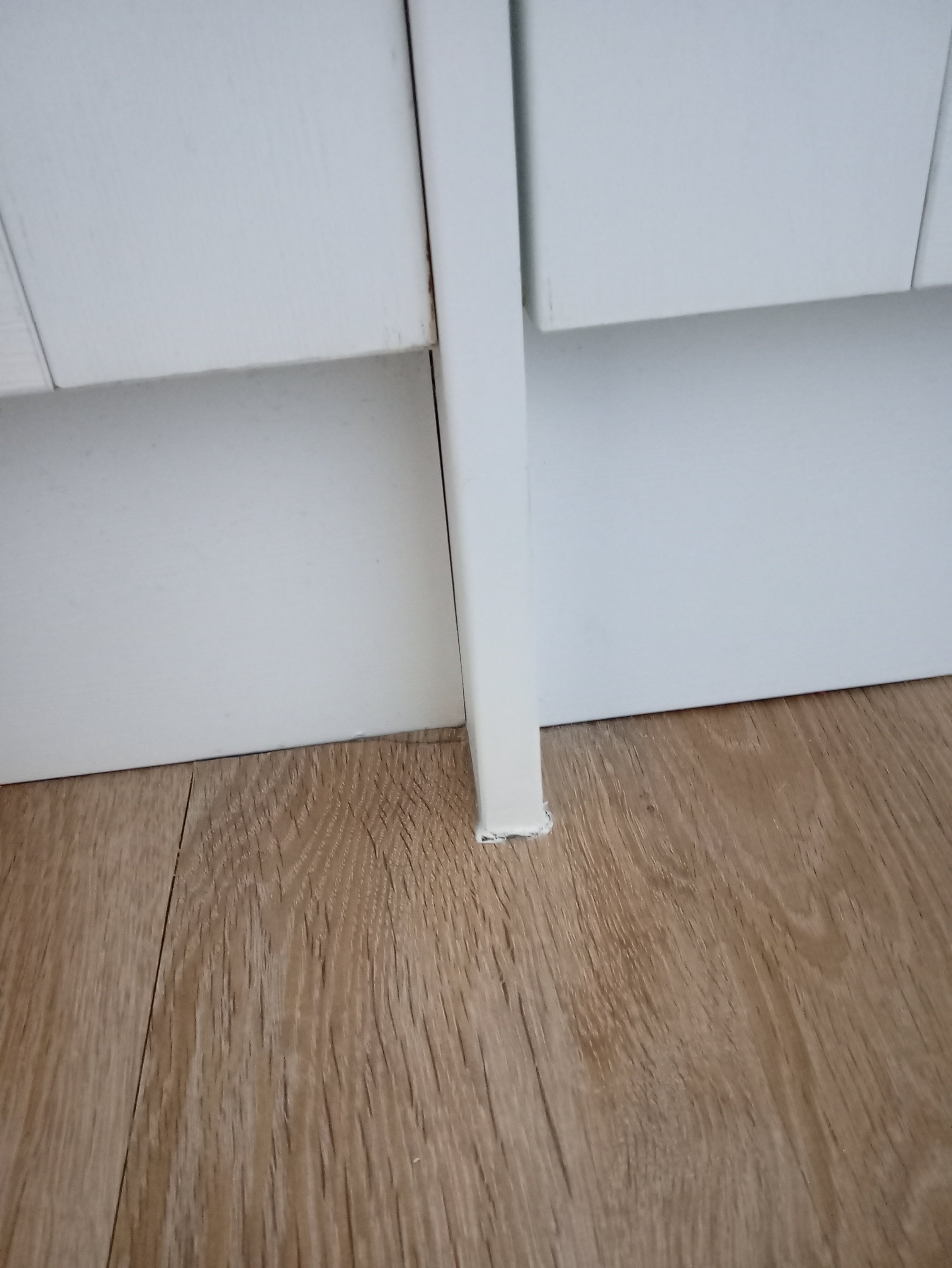 A repaired kitchen unit panel