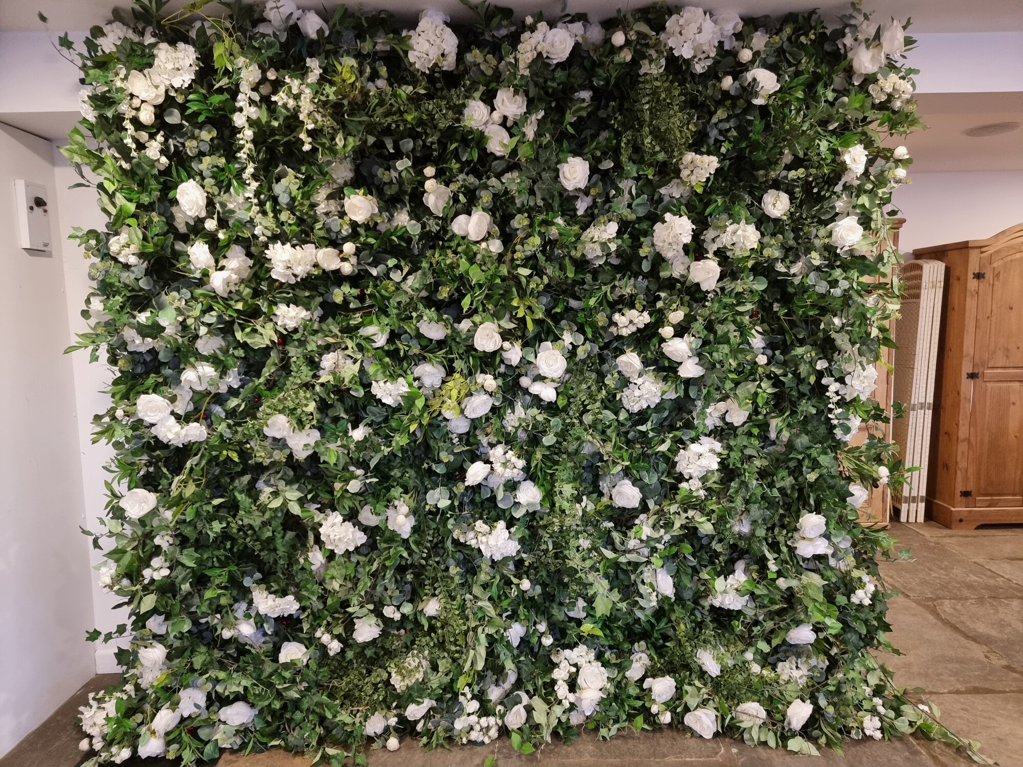 Luxury Silk Artificial Flower Panels White Flower Wall Decor Floral Backdrop  For Party Wedding Decoration, Grass Panel » 9990833757