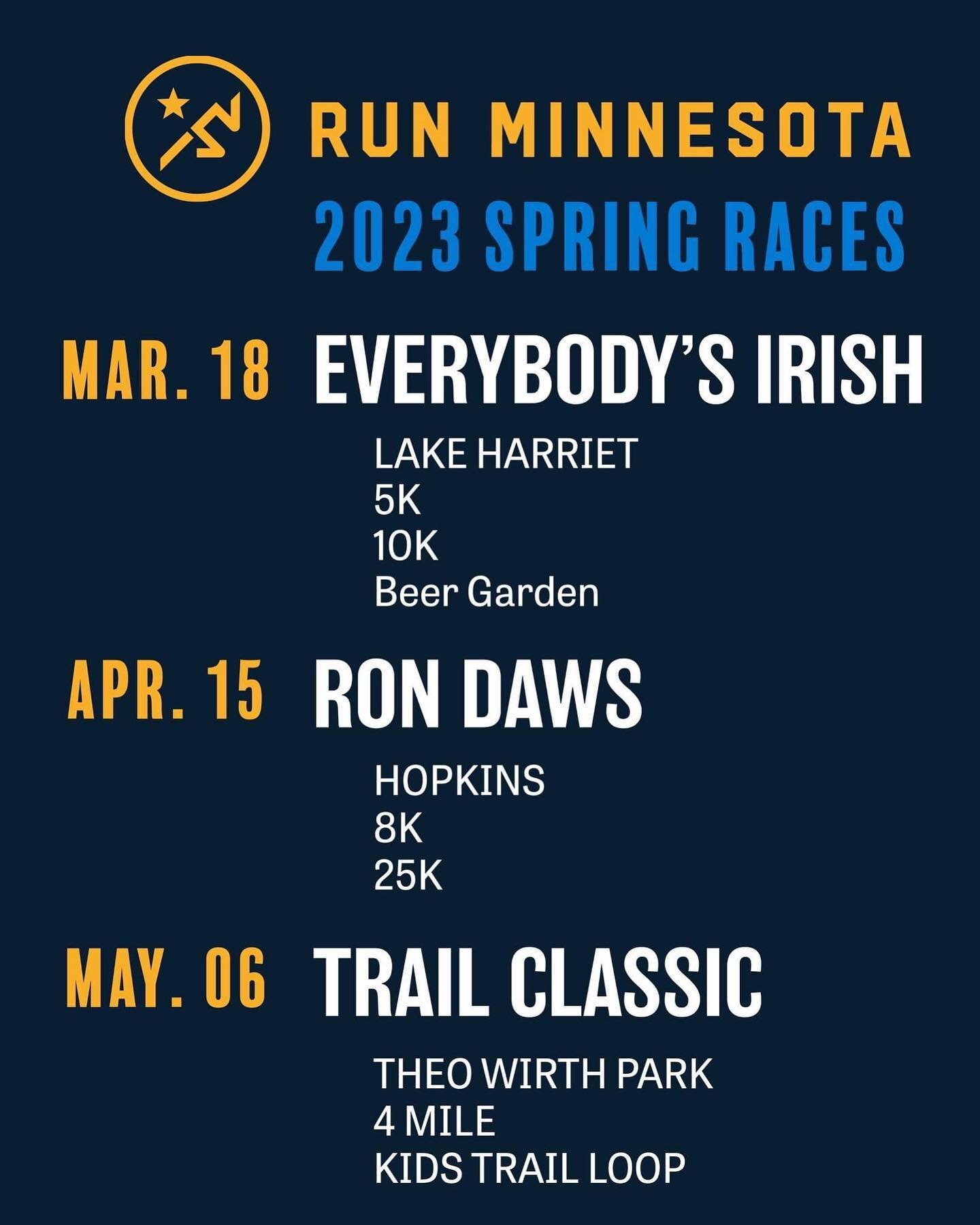 Registration is open for our 2023 Spring races! #linkinbio 

It&rsquo;s a great time to become a member of Run Minnesota! 
In your fist few months you&rsquo;ll get $15 in race discounts, a free race AND your membership supports free &amp; sliding sca
