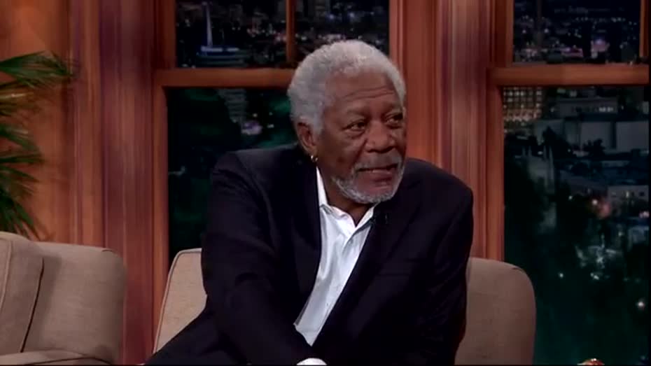 Late Late show with Craig Ferguson CBS - DH Hair Male Grooming - Hair: Craig Ferguson and Morgan Freeman