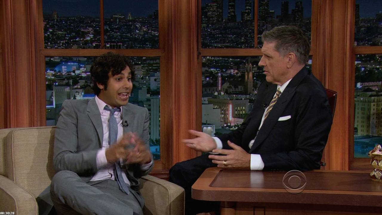 Late Late show with Craig Ferguson CBS - DH Hair Male Grooming - Hair: Craig Ferguson and Kunal Nayyar