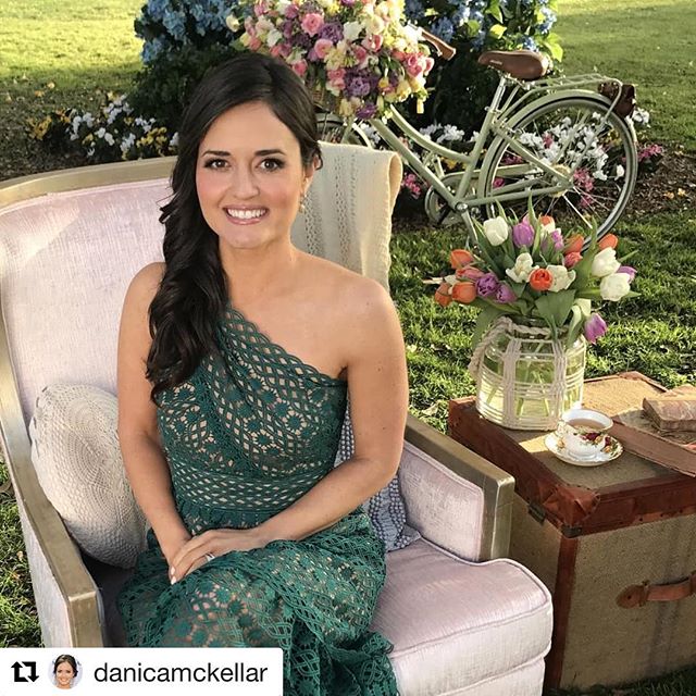 I had such a wonderful time doing @danicamckellar hair for the Spring Fever Preview Show for @HallmarkChannel. She is such a sweetheart, super smart and a talented actress. Thank you again for having me.❤️ Gorgeous makeup by the talented @makeupbyper