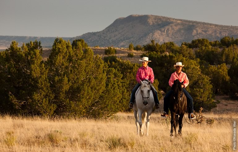 Northern New Mexico provides an iconic western landscape for horseback riding, which is an ideal way to see the Preserve’s thousands of acres of private and public open space.