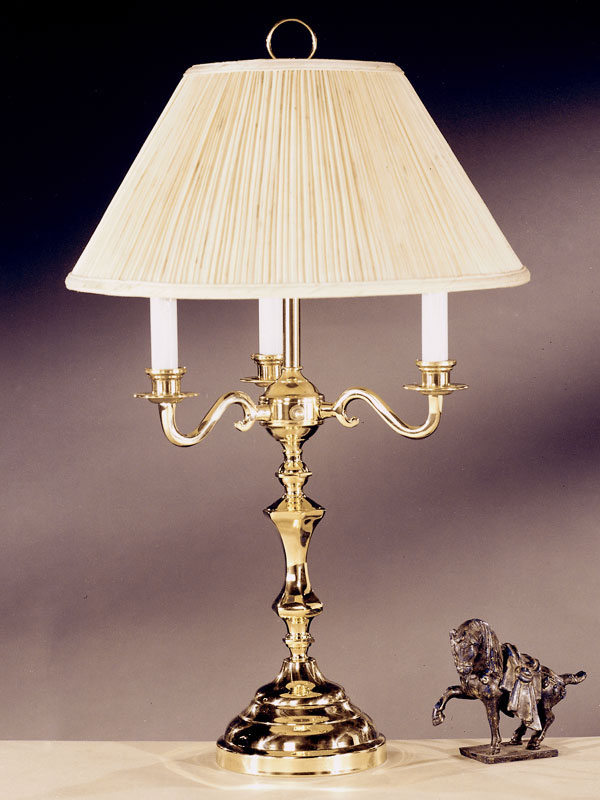 Solid Brass 3-Arm Table Lamp | Tomlin Lighting, Inc.