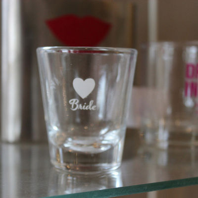 Bride shot glass