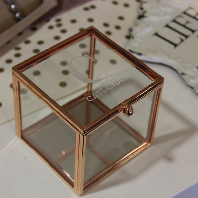 Rose Gold Monogrammed Ring Box